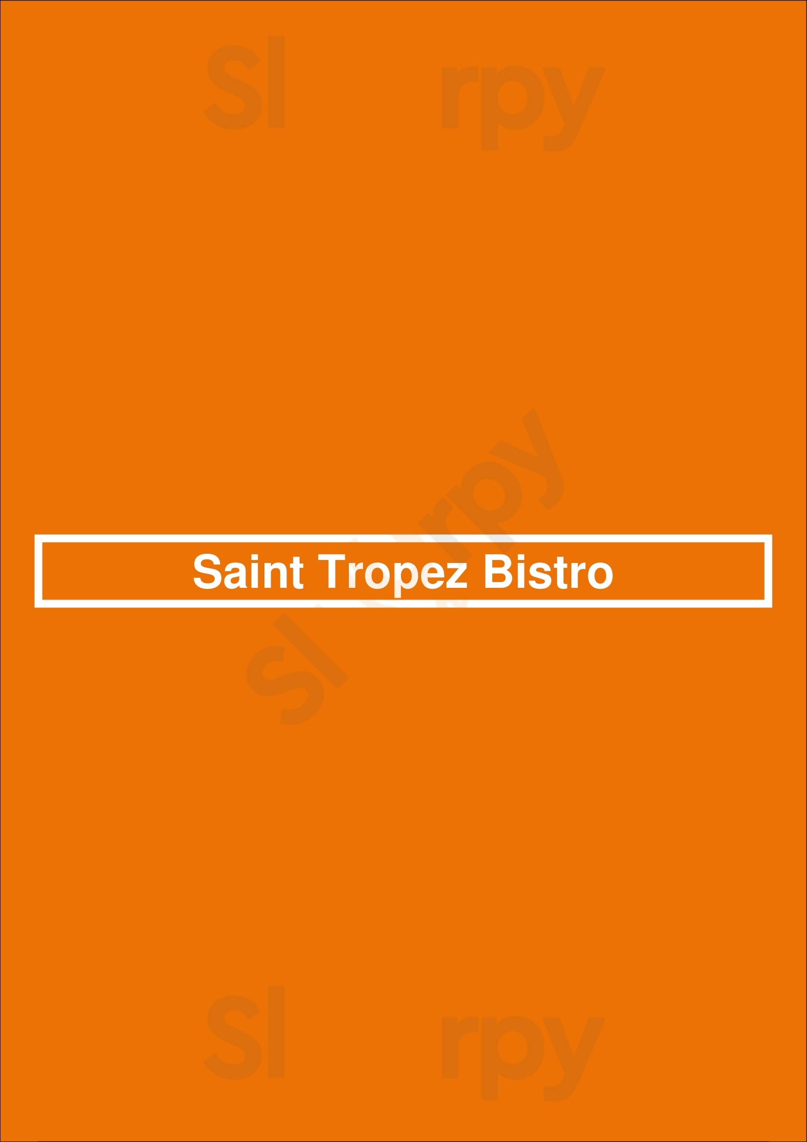 St. Tropez Bistro Saskatoon Menu - 1
