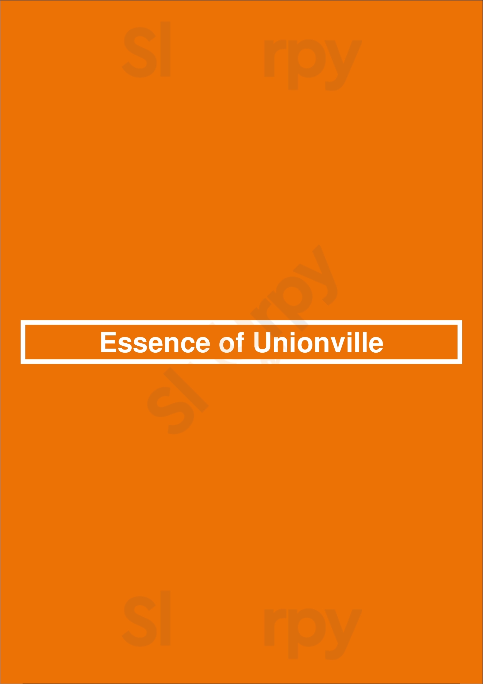 Essence Of Unionville Markham Menu - 1