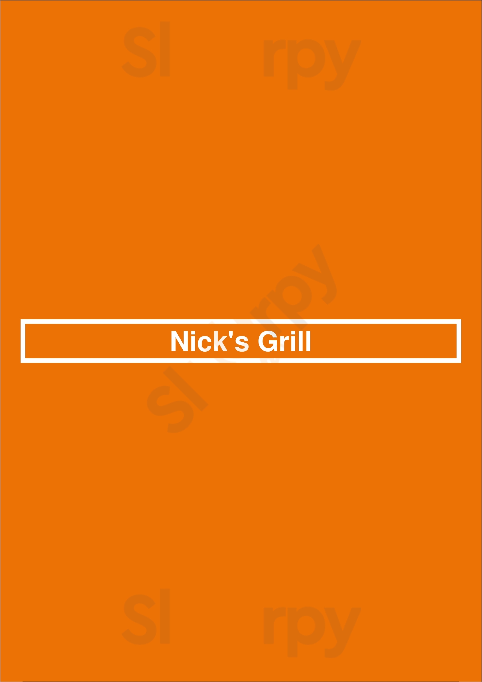 Nick's Grill Whitby Menu - 1