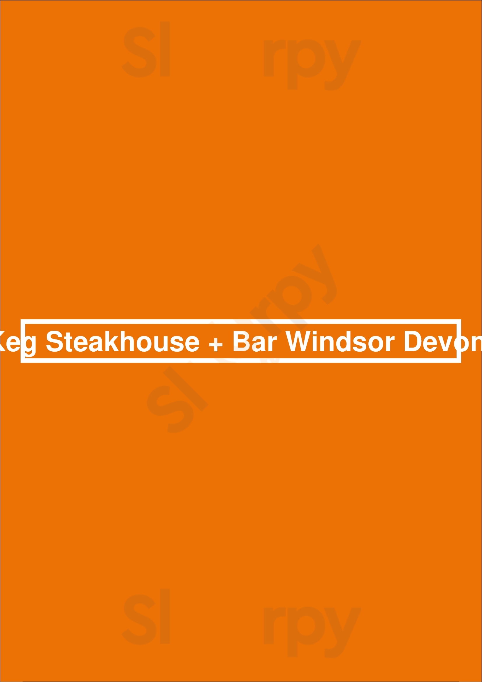 The Keg Steakhouse + Bar - Windsor Devonshire Windsor Menu - 1