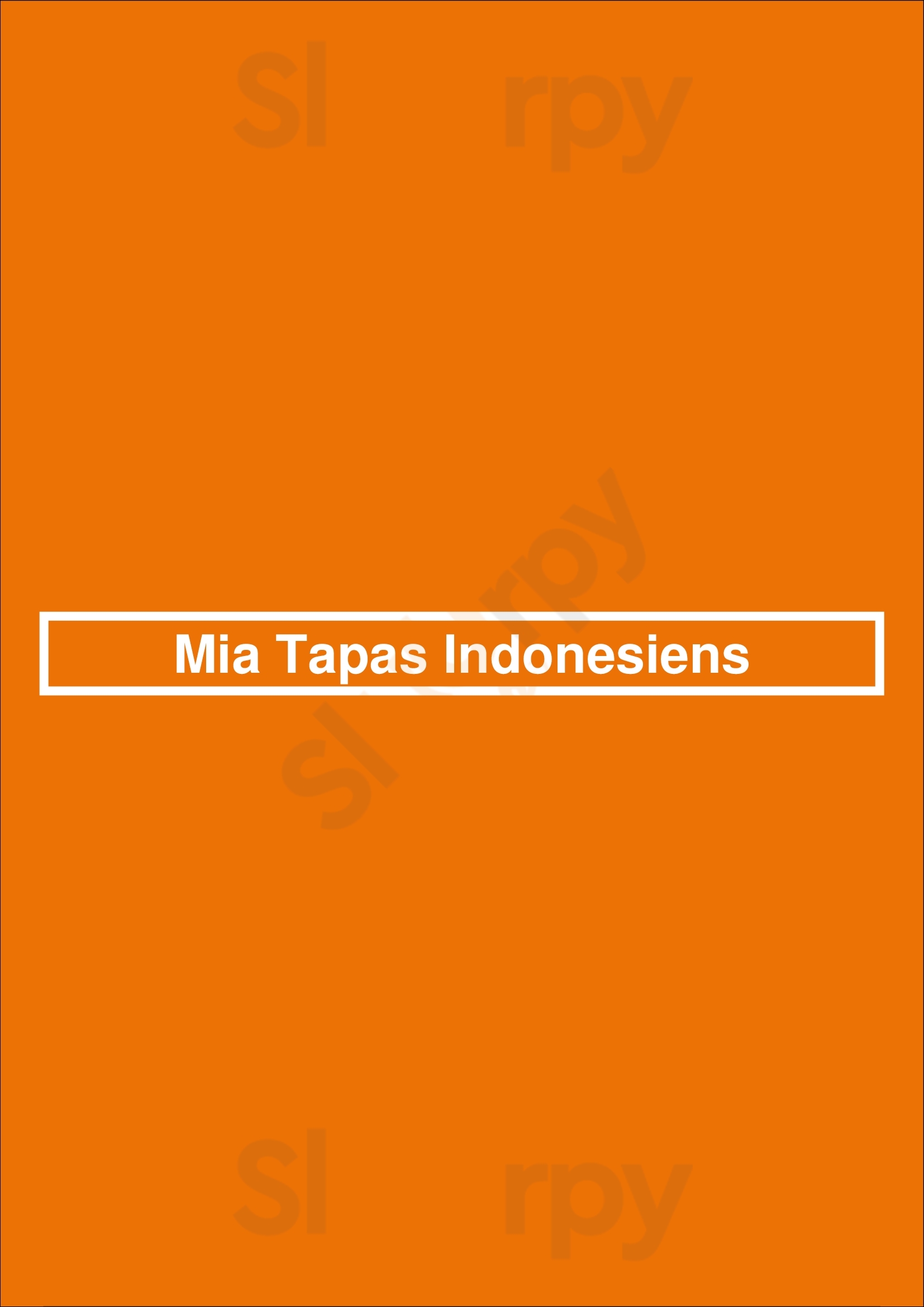 Mia Tapas Indonesiens Montreal Menu - 1