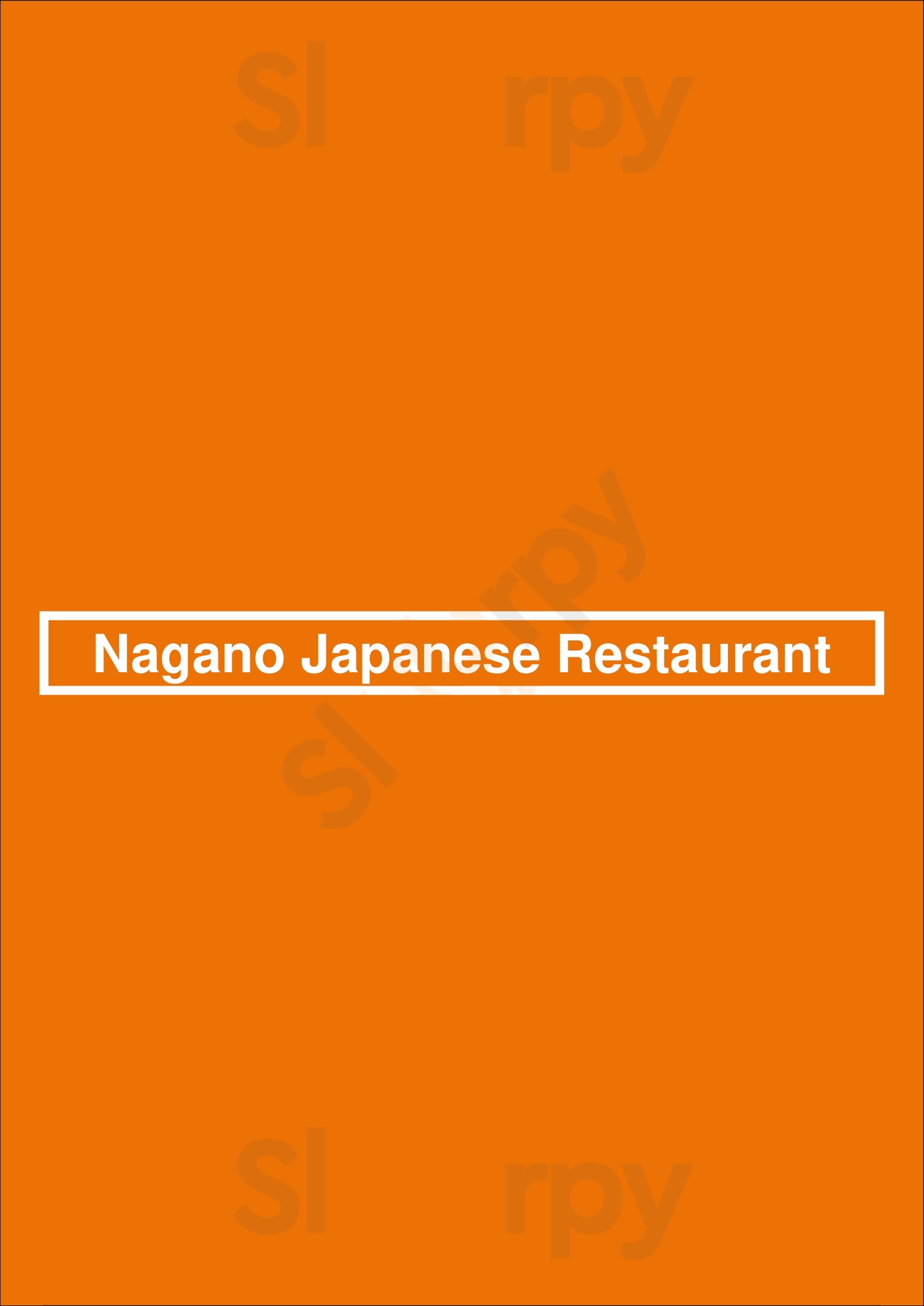 Nagano Japanese Restaurant Coquitlam Menu - 1