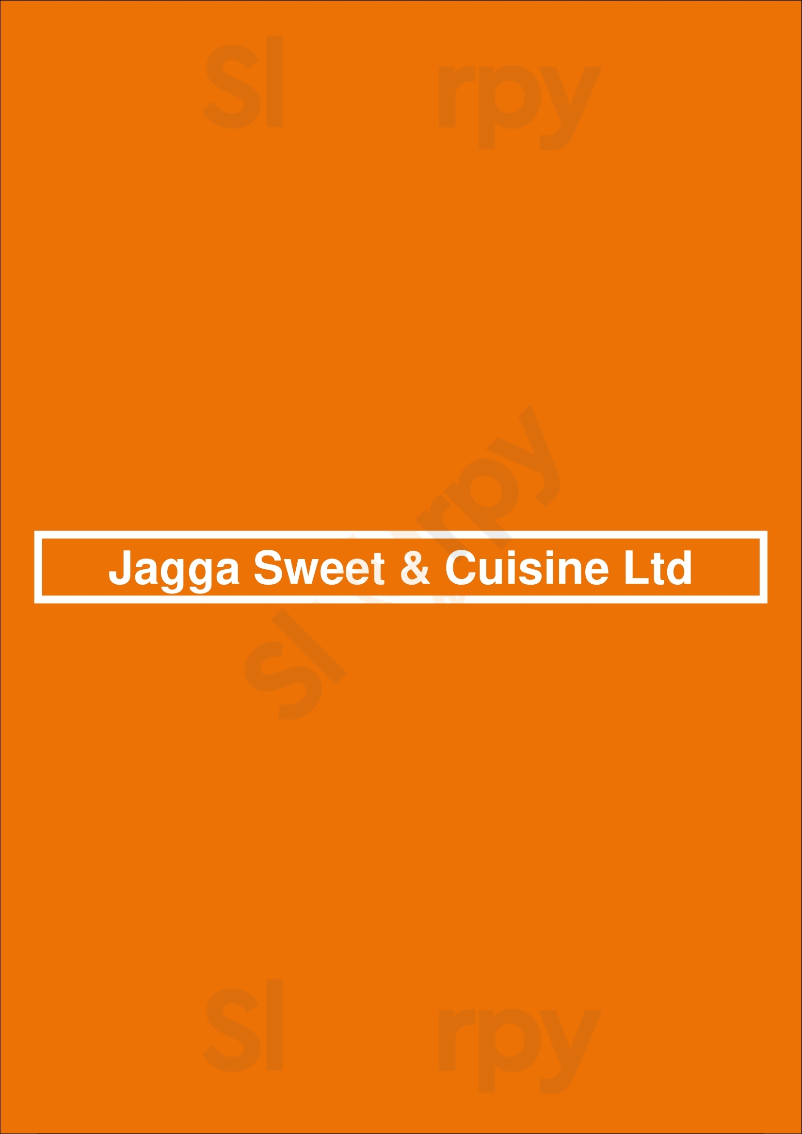 Jagga Sweet & Cuisine Ltd Delta Menu - 1