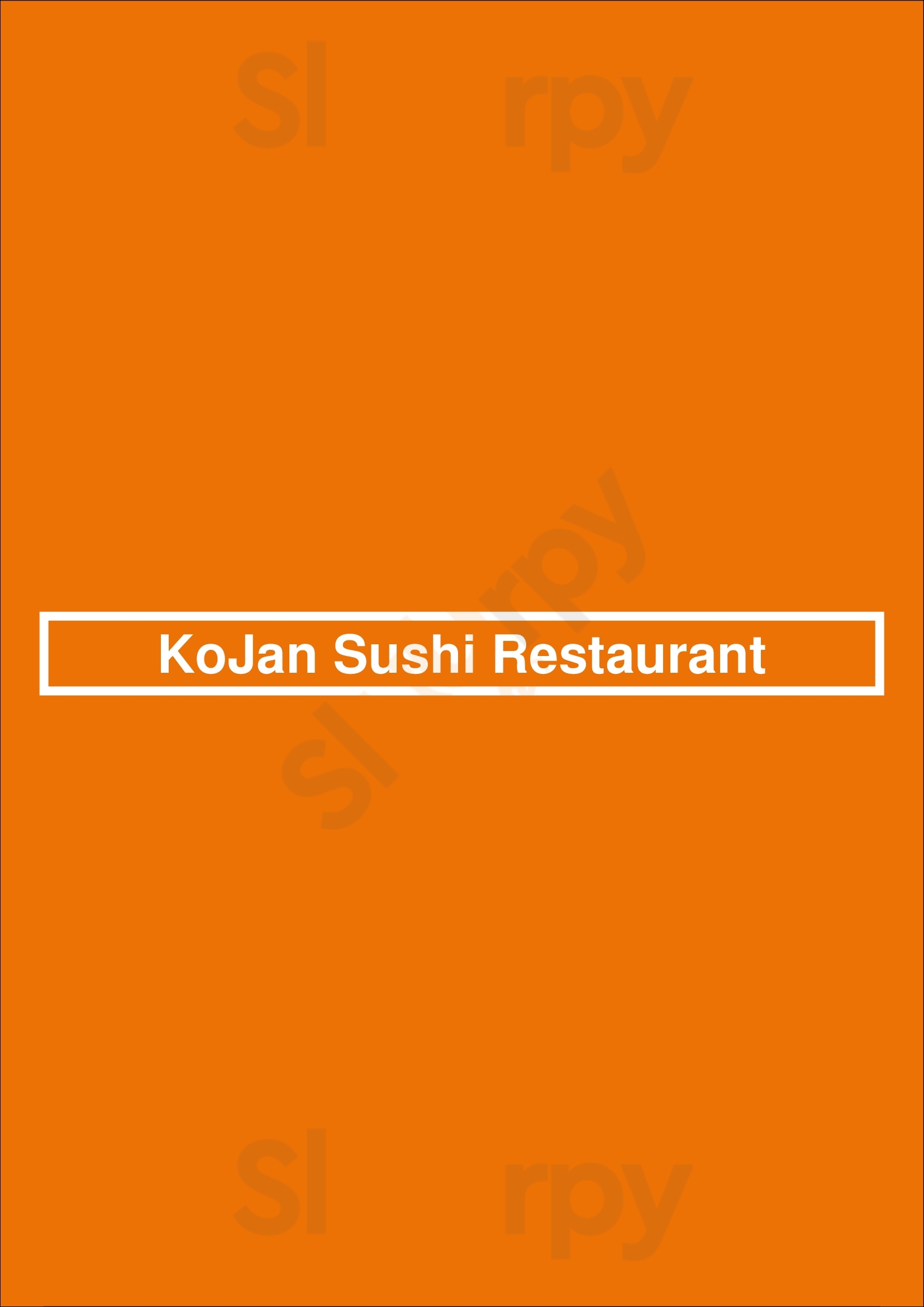 Kojan Sushi Restaurant Abbotsford Menu - 1