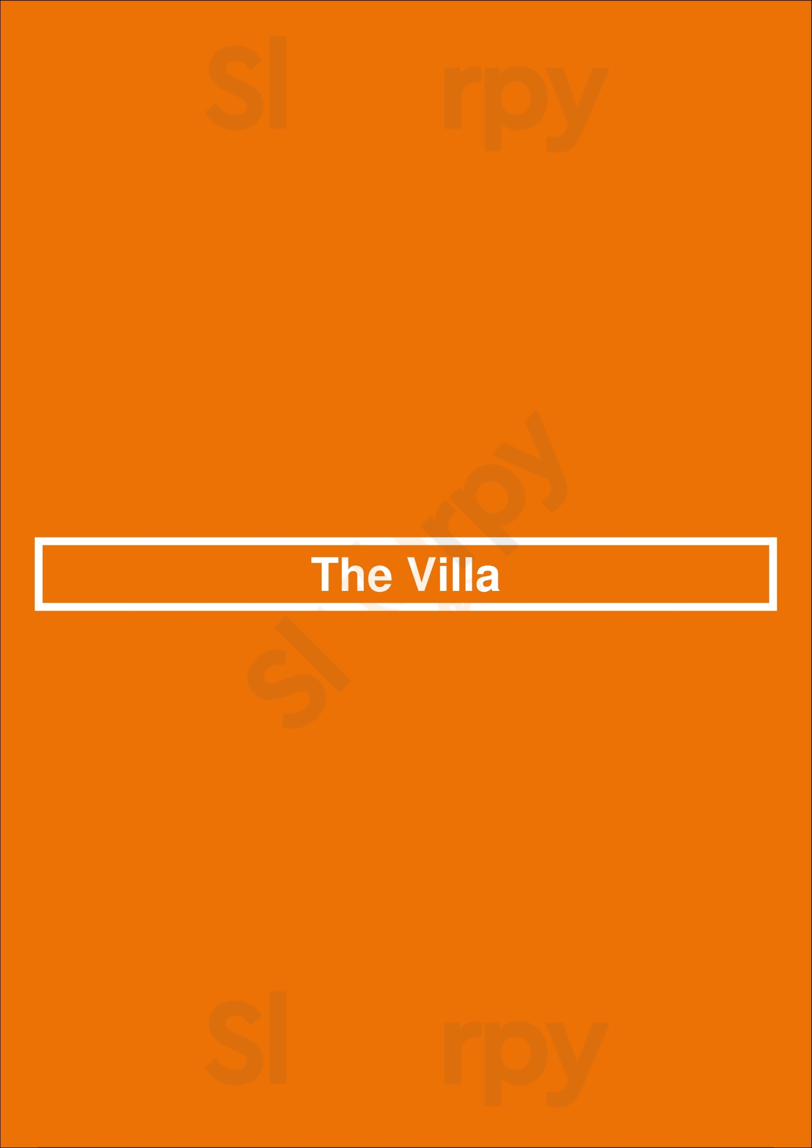The Villa Whitby Menu - 1