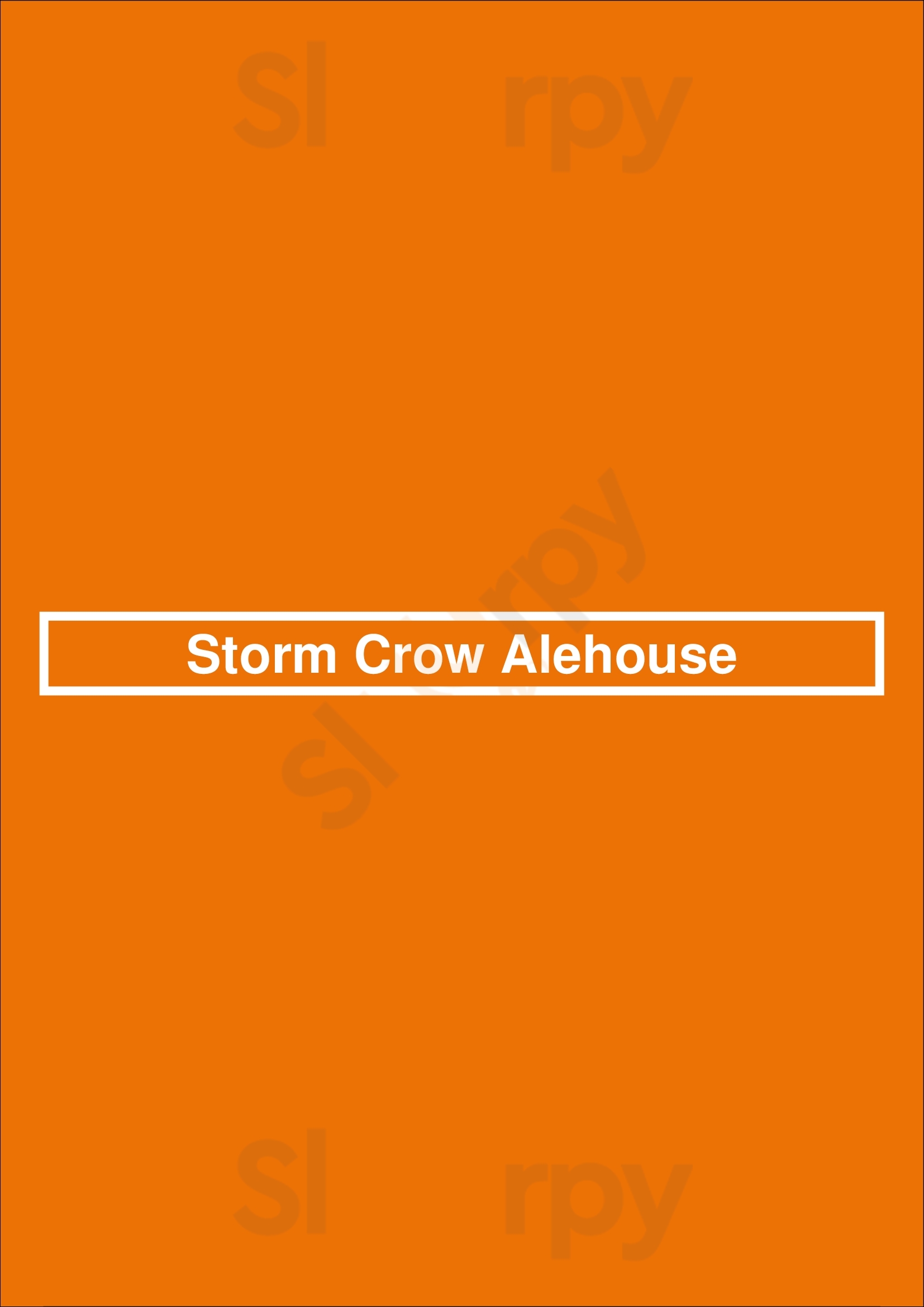 Storm Crow Alehouse Vancouver Menu - 1