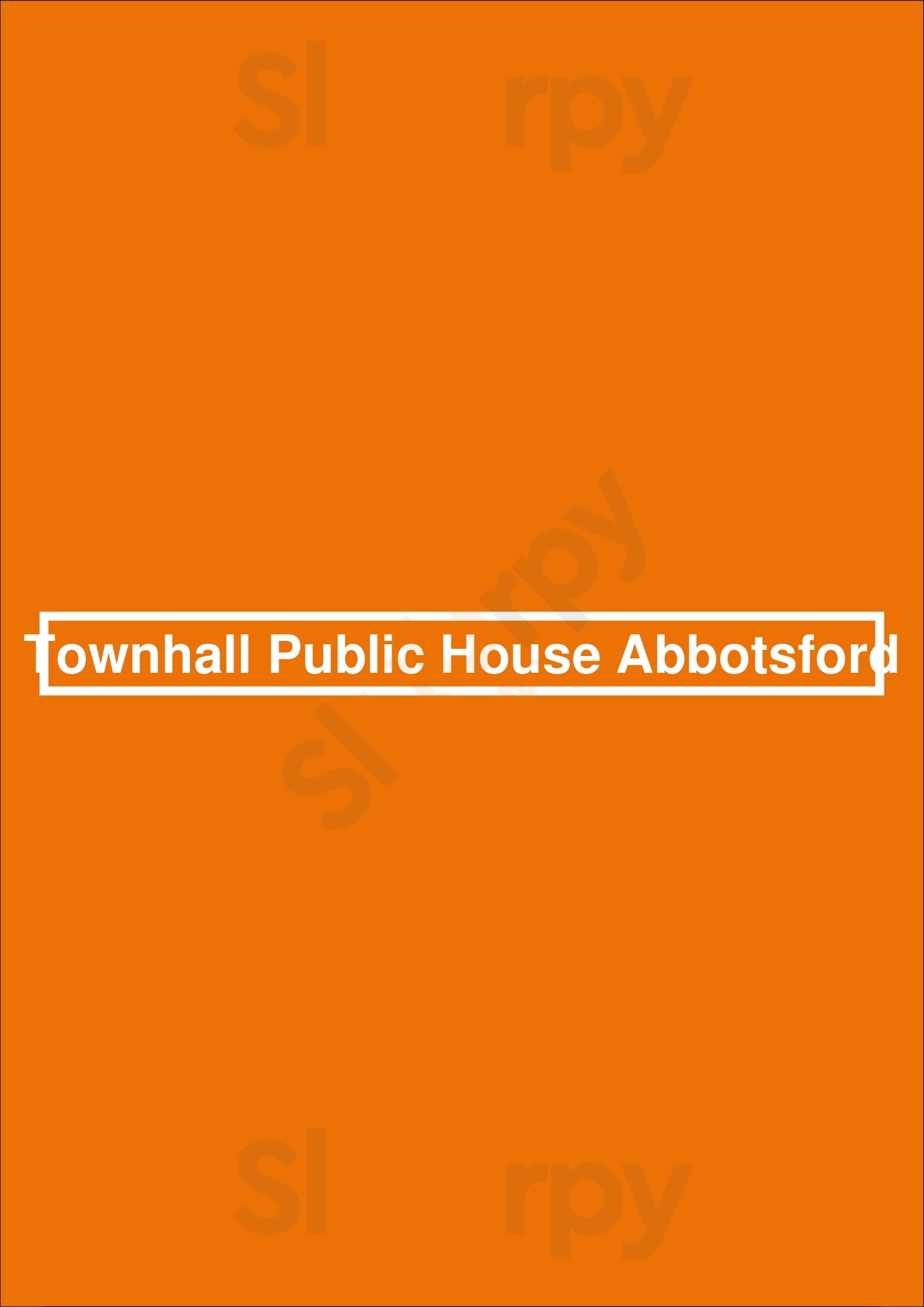 Townhall Abbotsford Abbotsford Menu - 1
