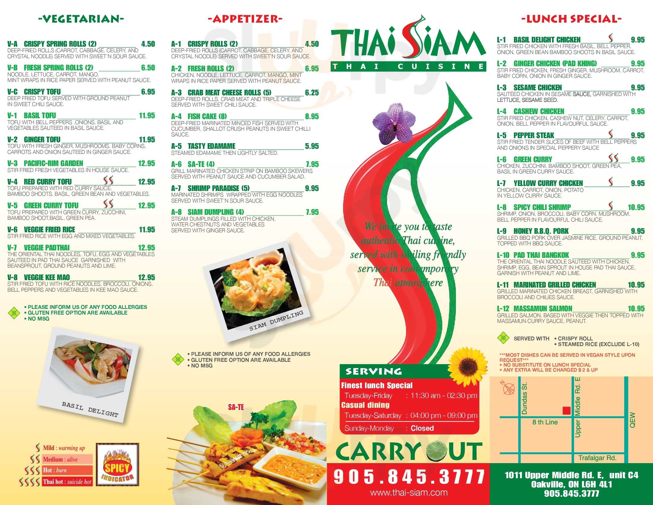 Thai Siam Oakville Menu - 1