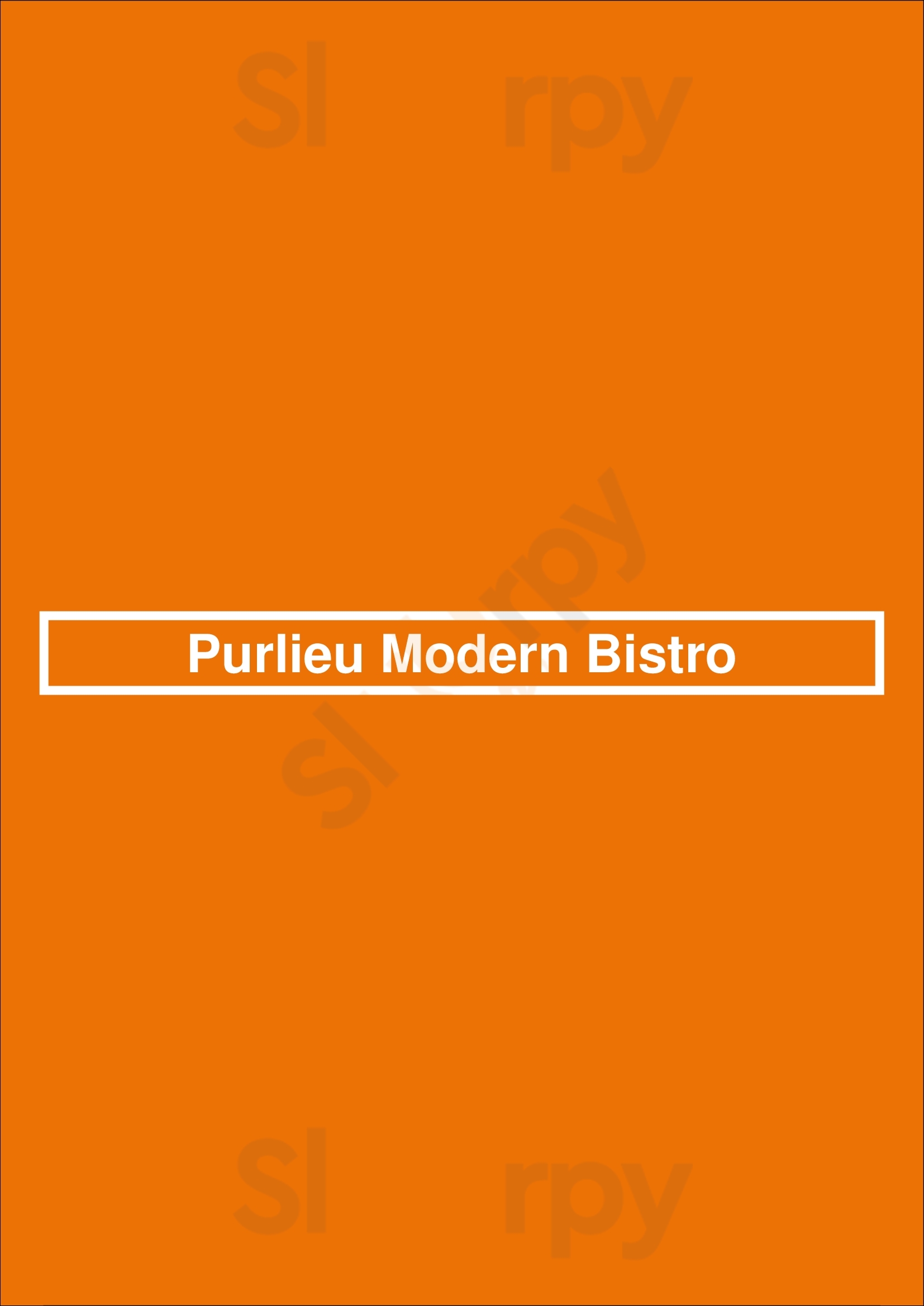Purlieu Modern Bistro Calgary Menu - 1