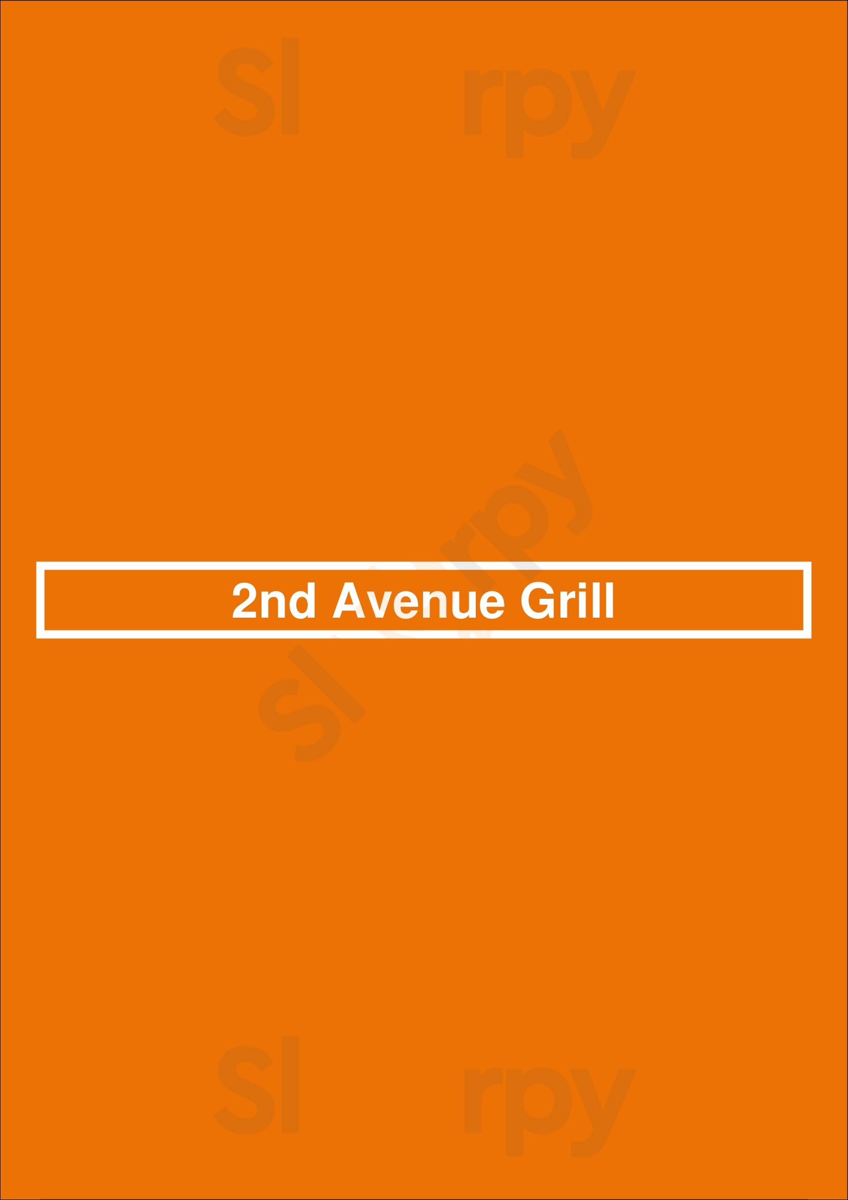 2nd Avenue Grill Saskatoon Menu - 1