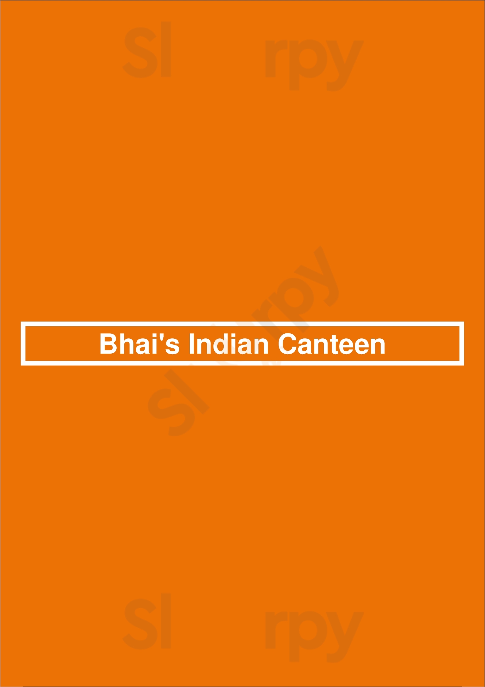 Bhai's Indian Canteen Richmond Hill Menu - 1