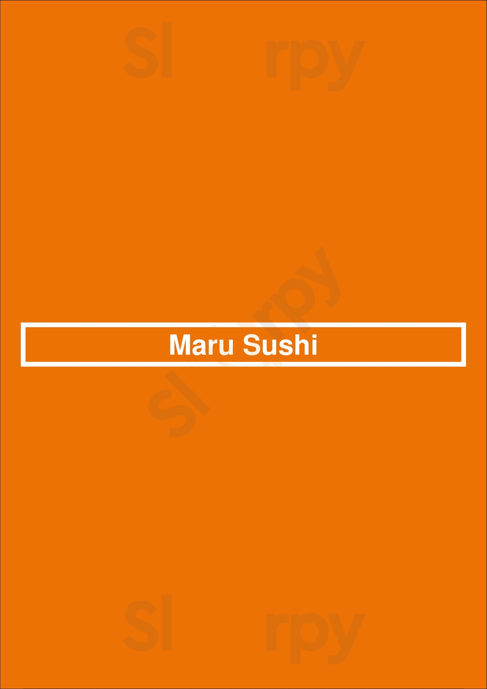 Maru Sushi Abbotsford Menu - 1