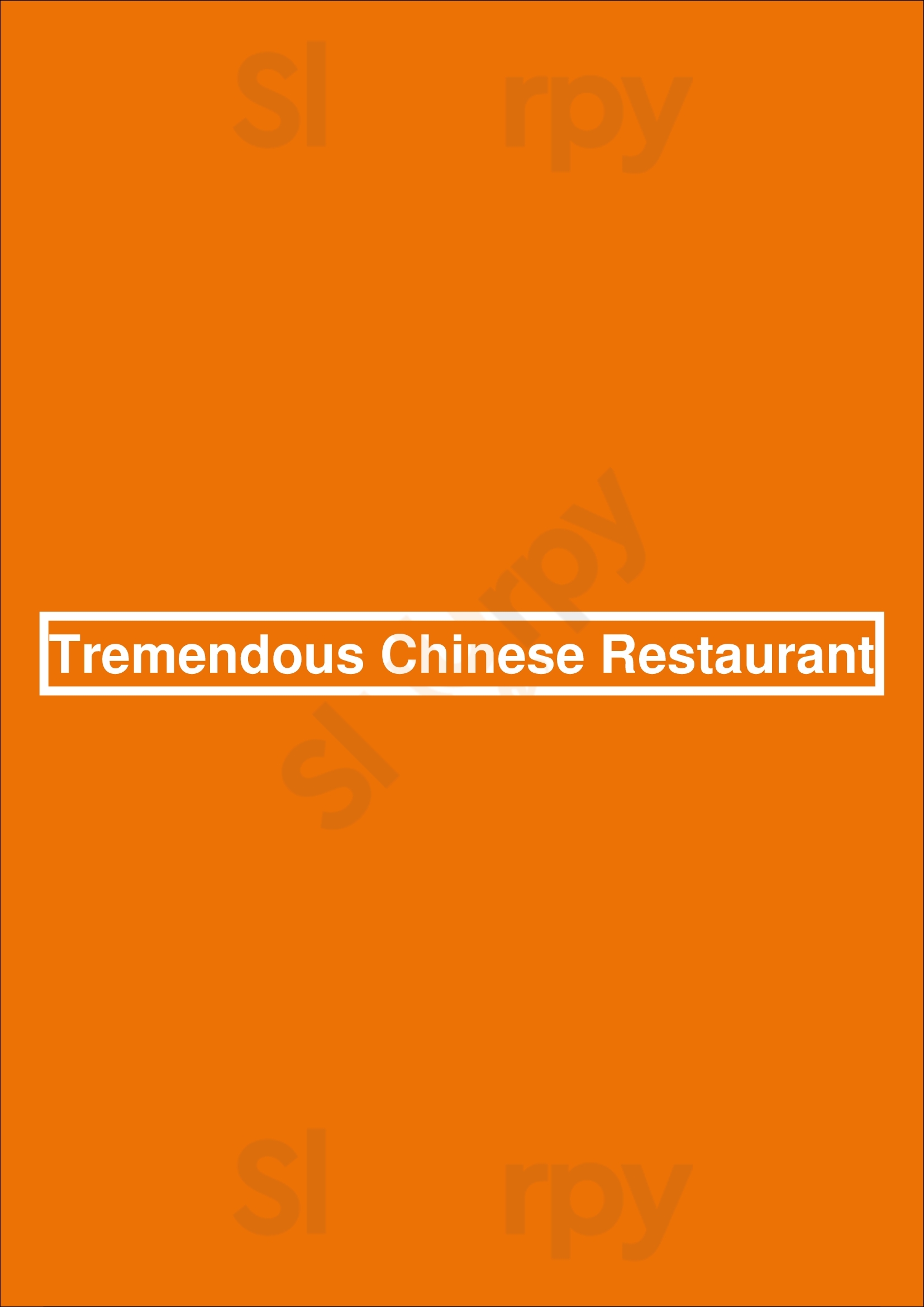 Tremendous Chinese Restaurant Mississauga Menu - 1