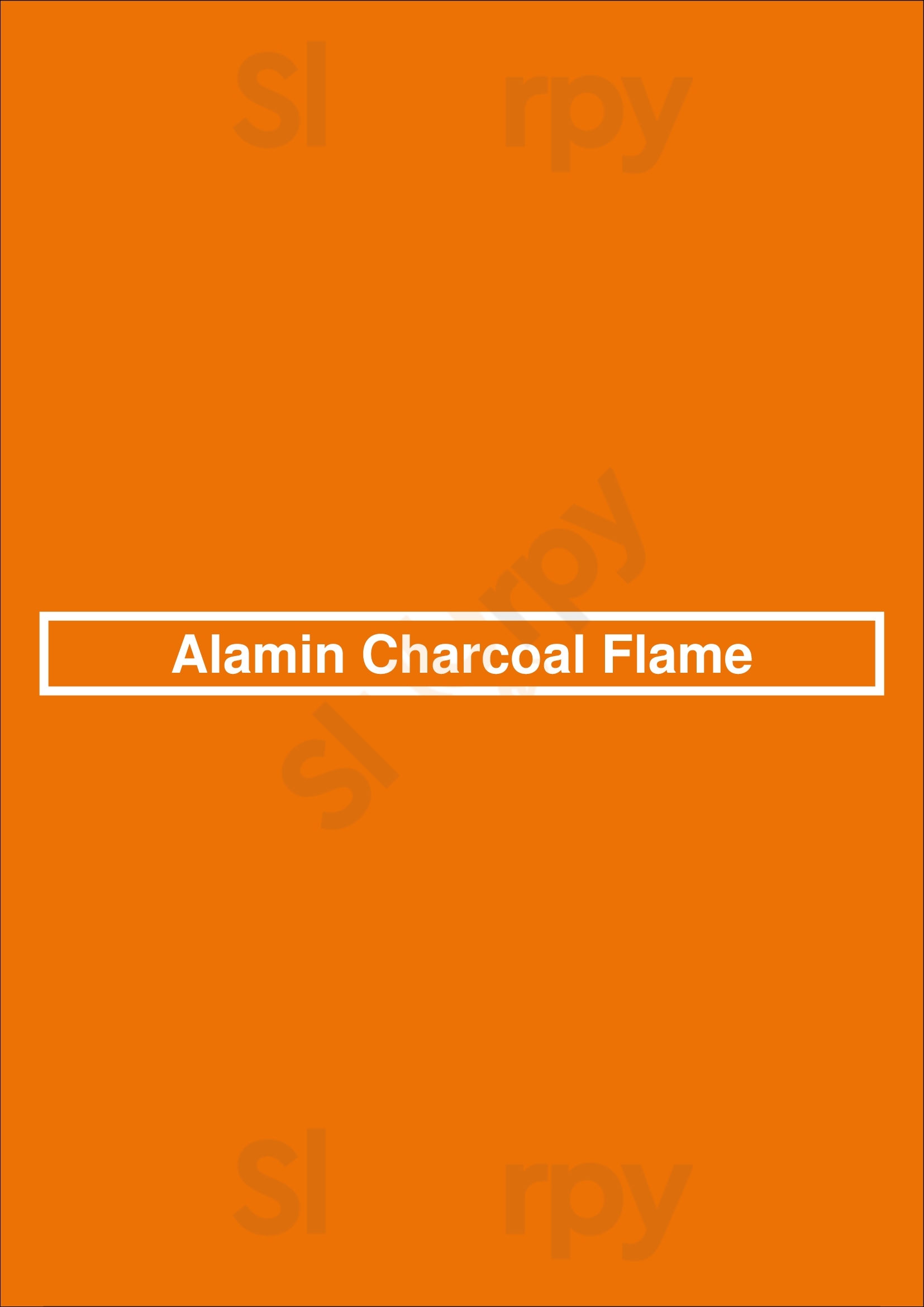 Alamin Charcoal Flame Hamilton Menu - 1