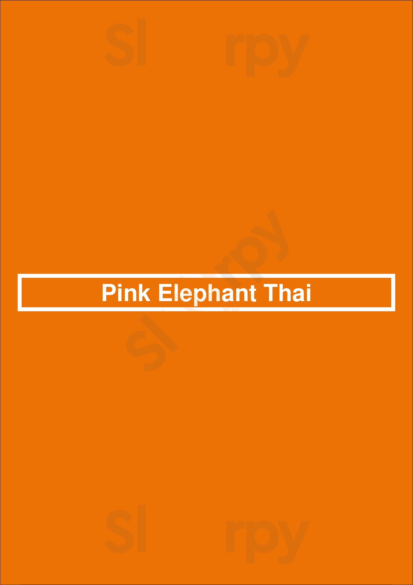 Pink Elephant Thai Vancouver Menu - 1
