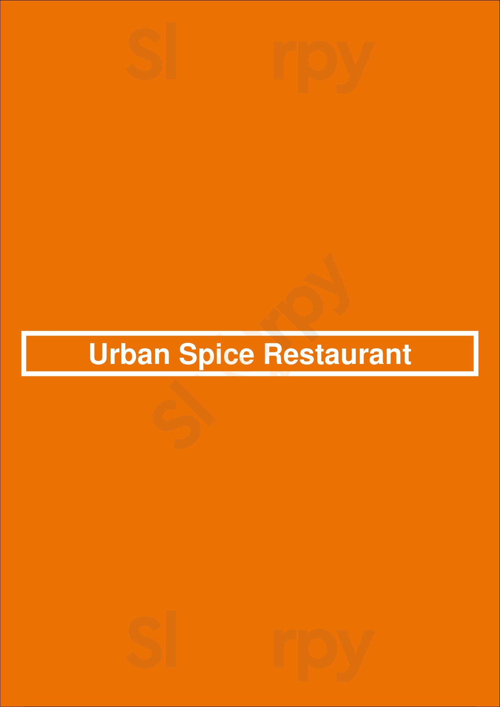 Urban Spice Restaurant Saskatoon Menu - 1