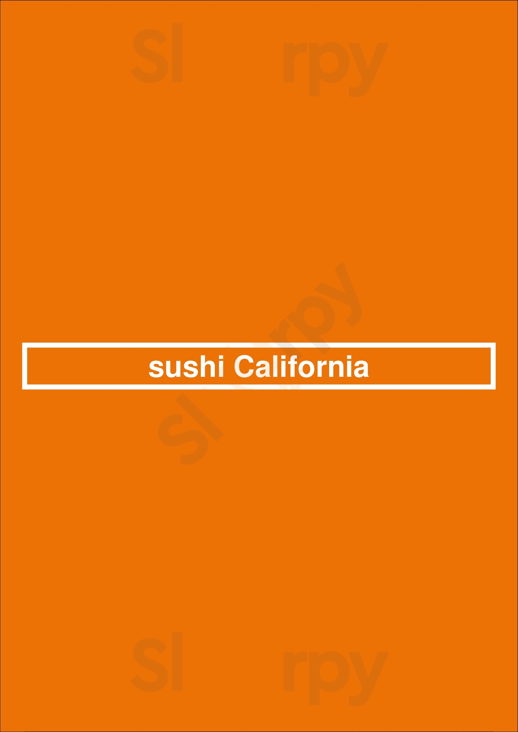 Sushi California Vancouver Menu - 1