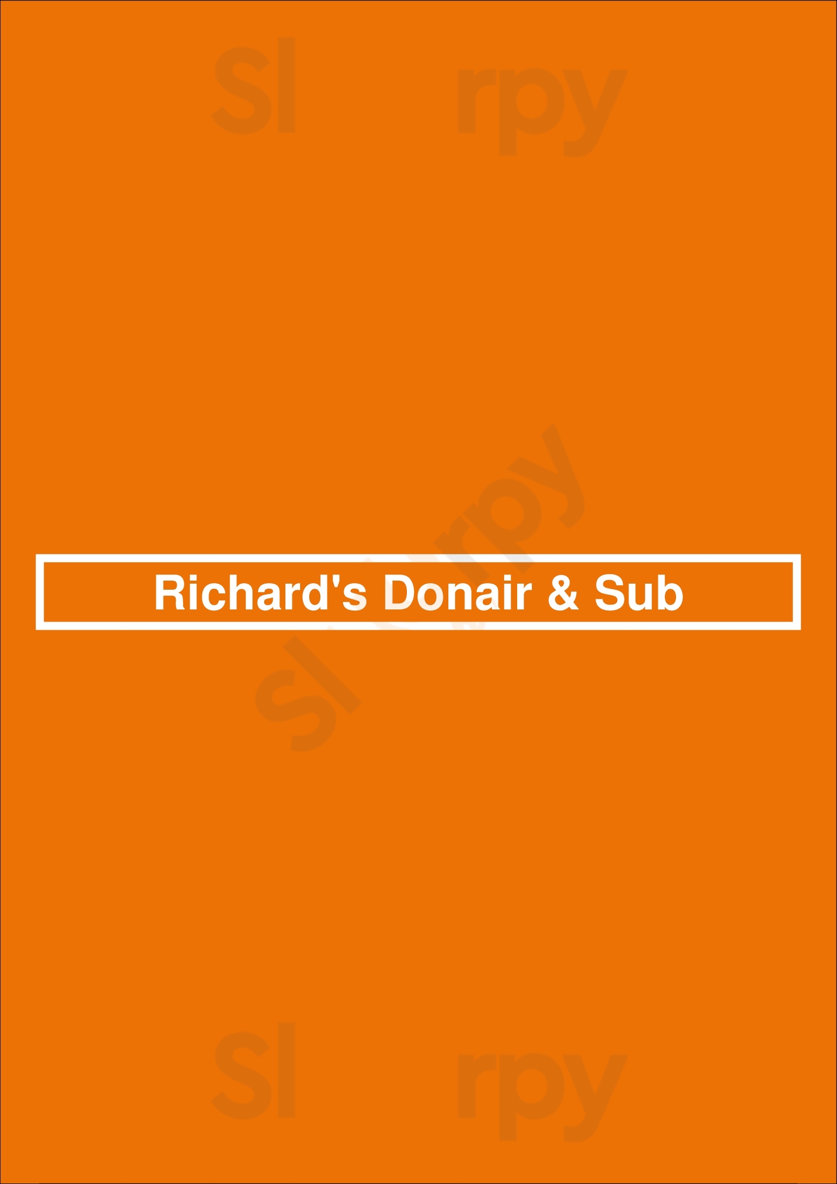 Richard's Donair & Sub Edmonton Menu - 1