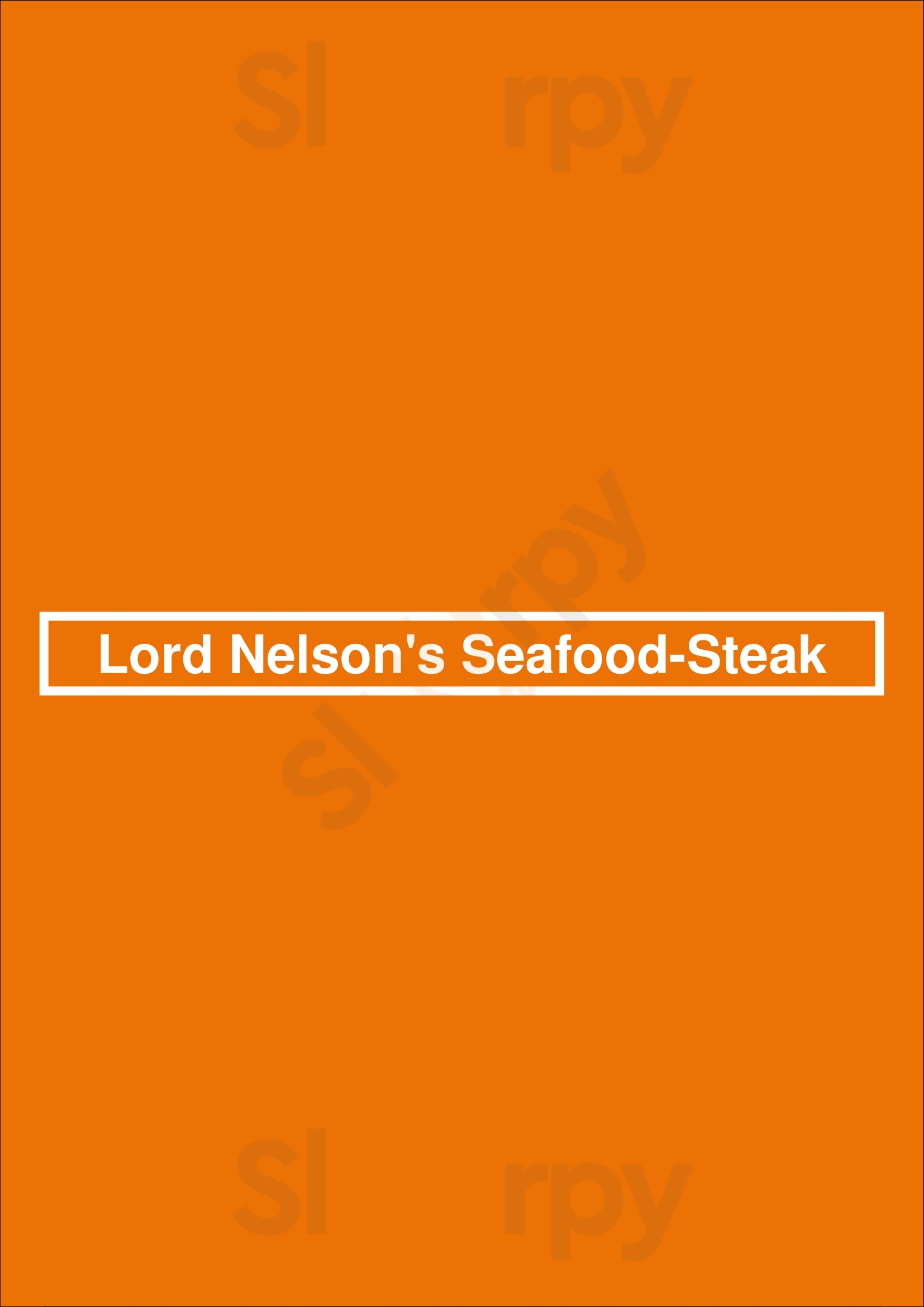 Lord Nelson's Seafood-steak Burlington Menu - 1