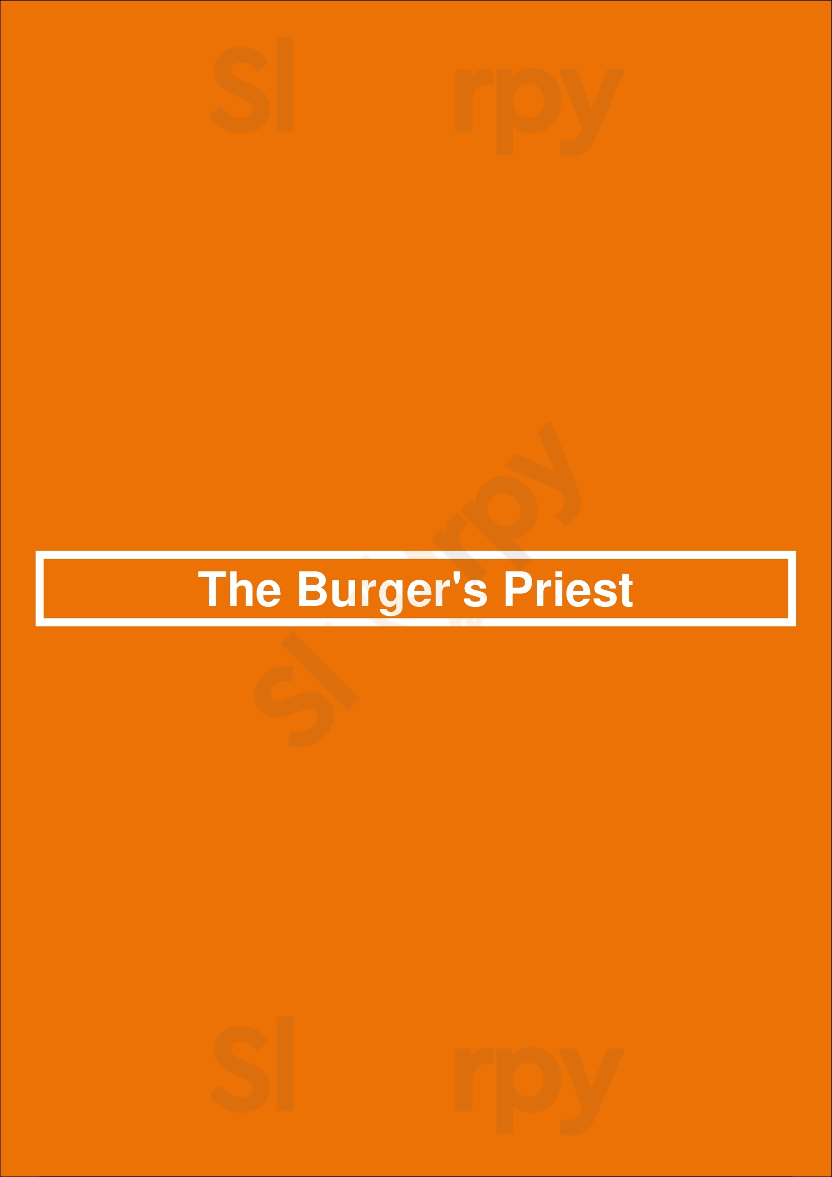 The Burger's Priest Guelph Menu - 1