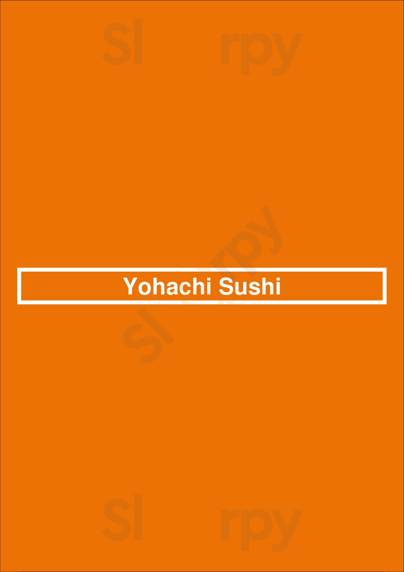 Yohachi Sushi North Vancouver Menu - 1
