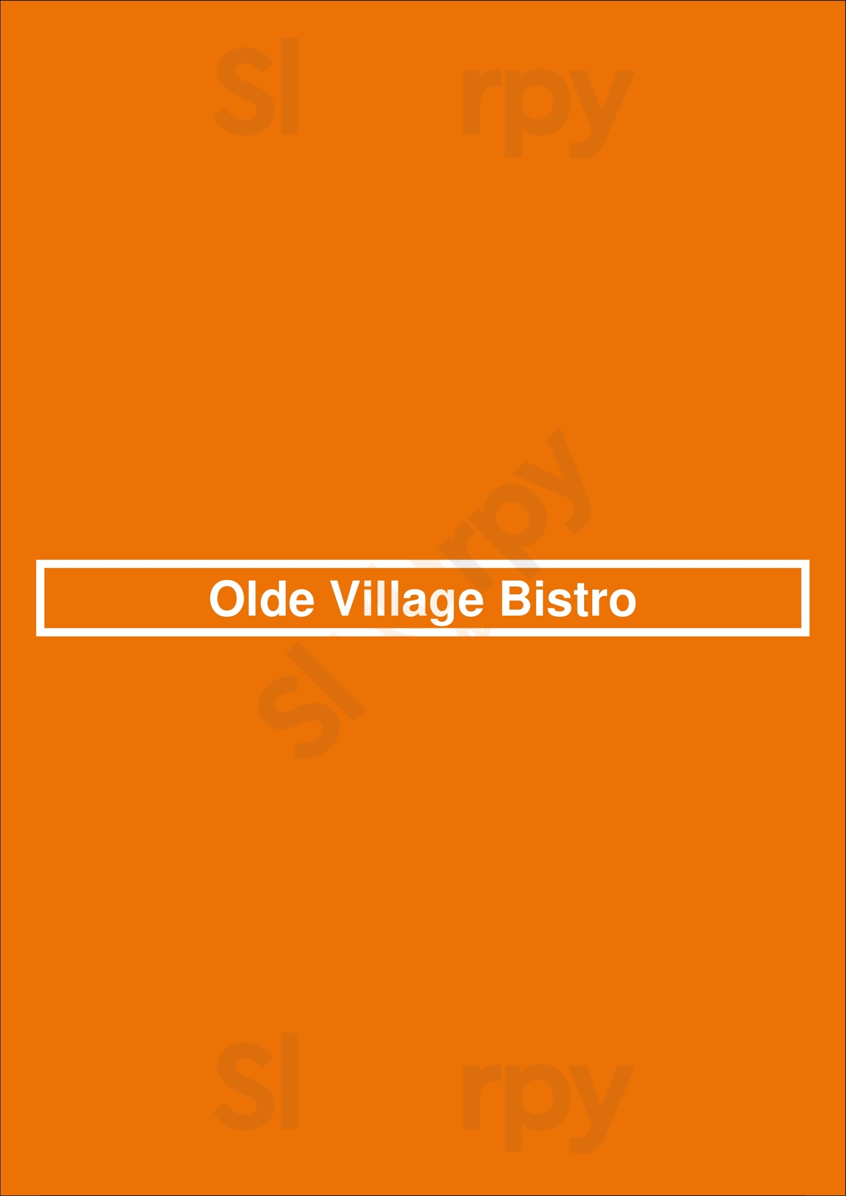 Olde Village Bistro Markham Menu - 1