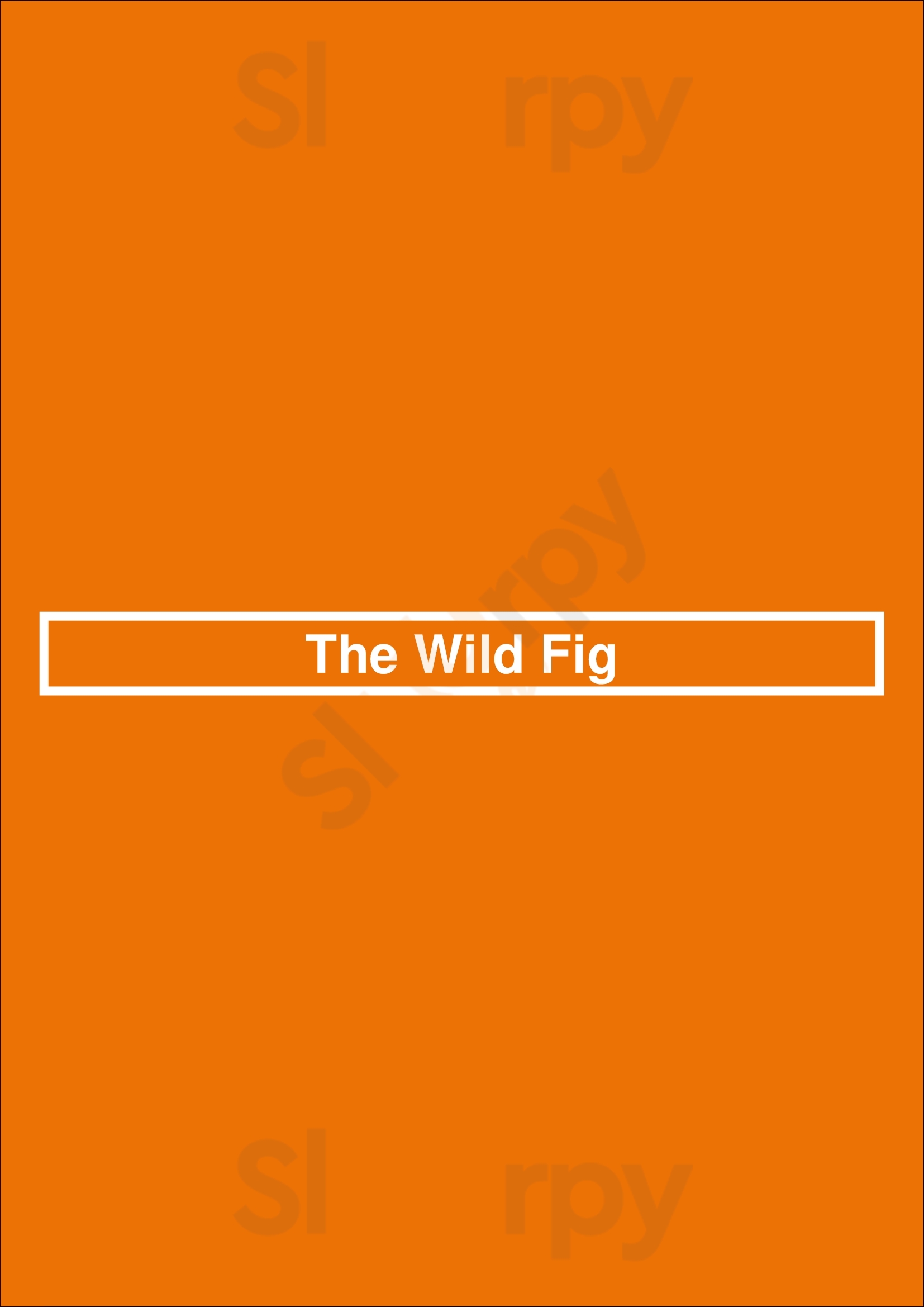The Wild Fig Coquitlam Menu - 1
