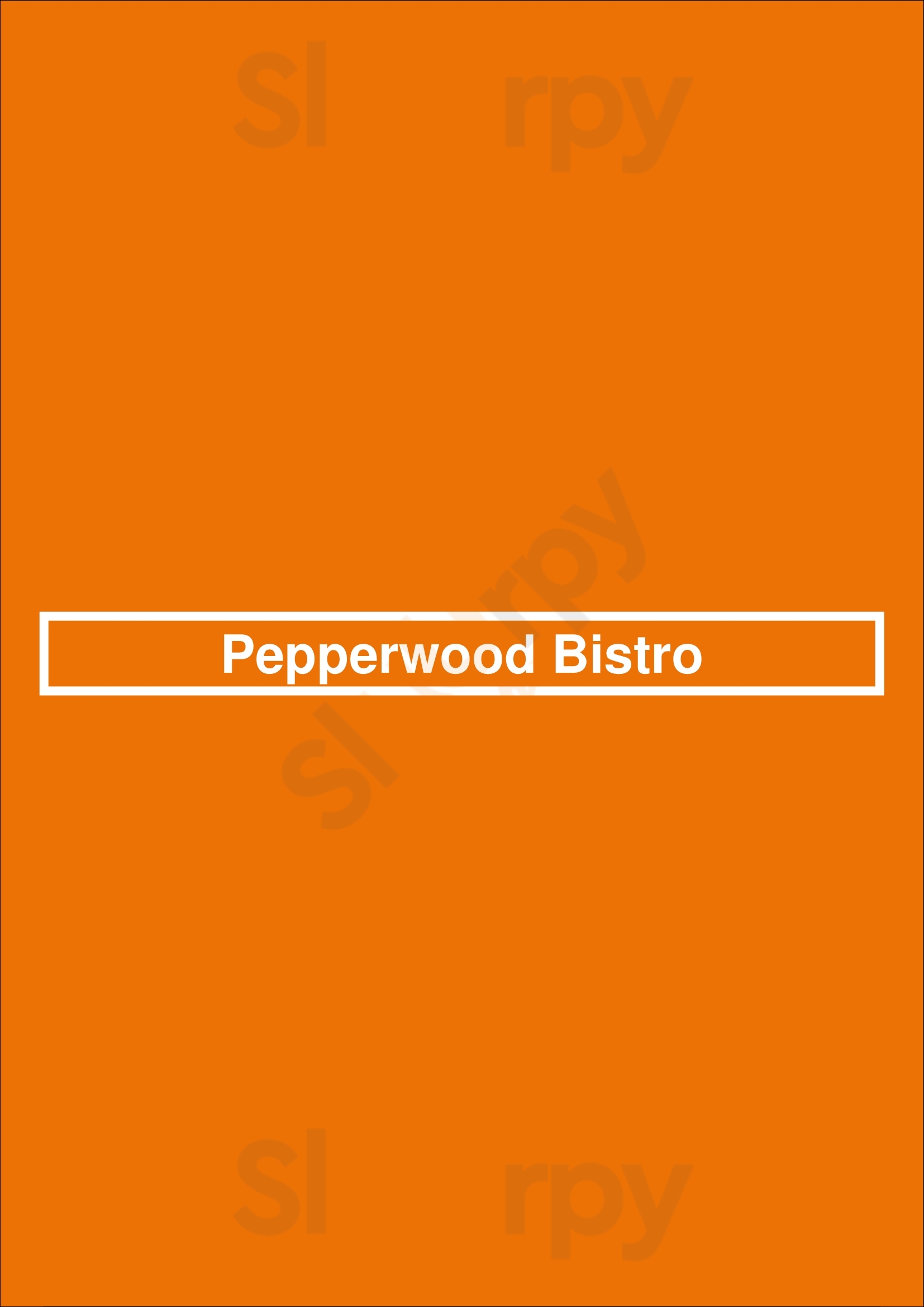 Pepperwood Bistro Burlington Menu - 1