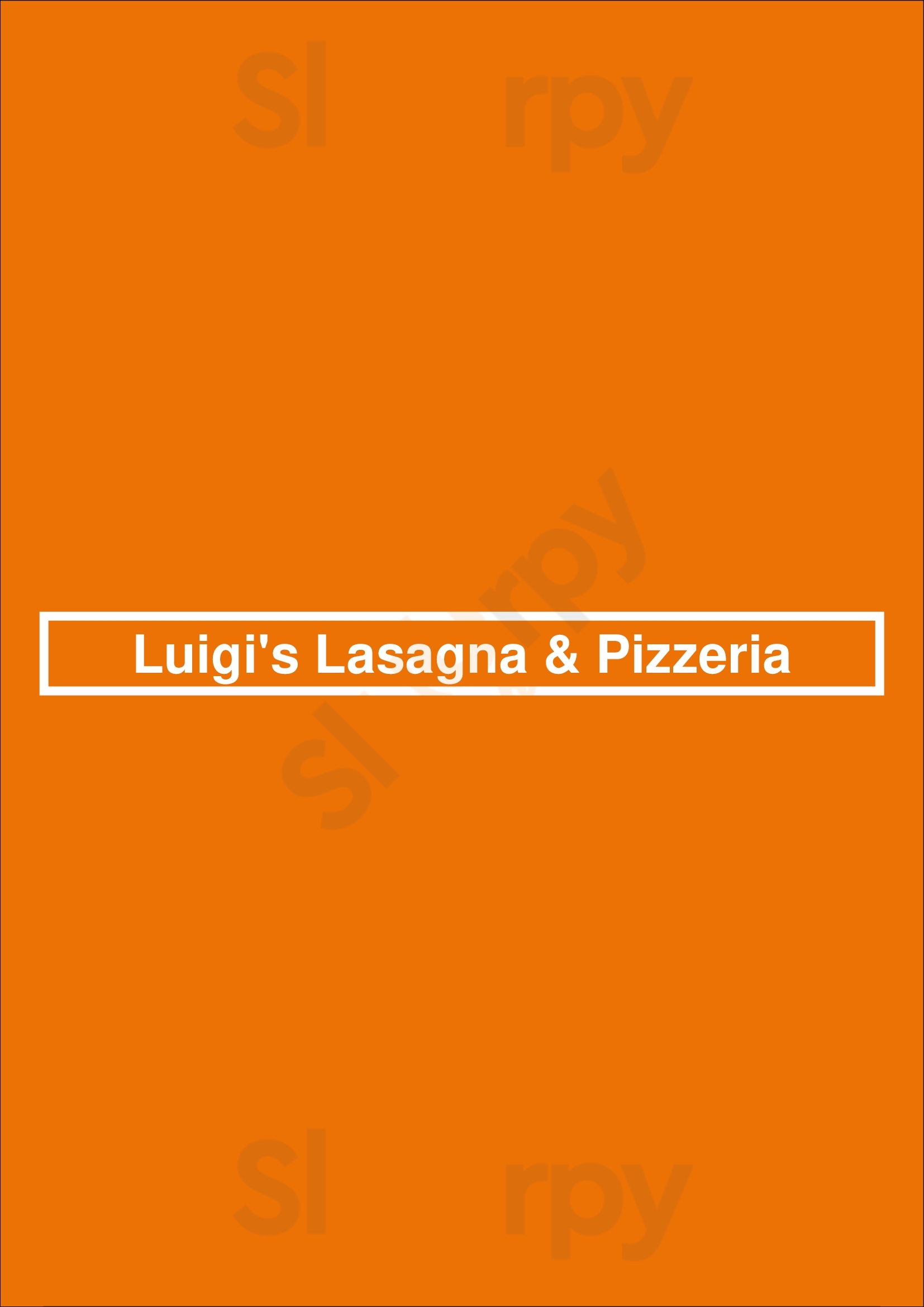 Luigi's Lasagna & Pizzeria Milton Menu - 1