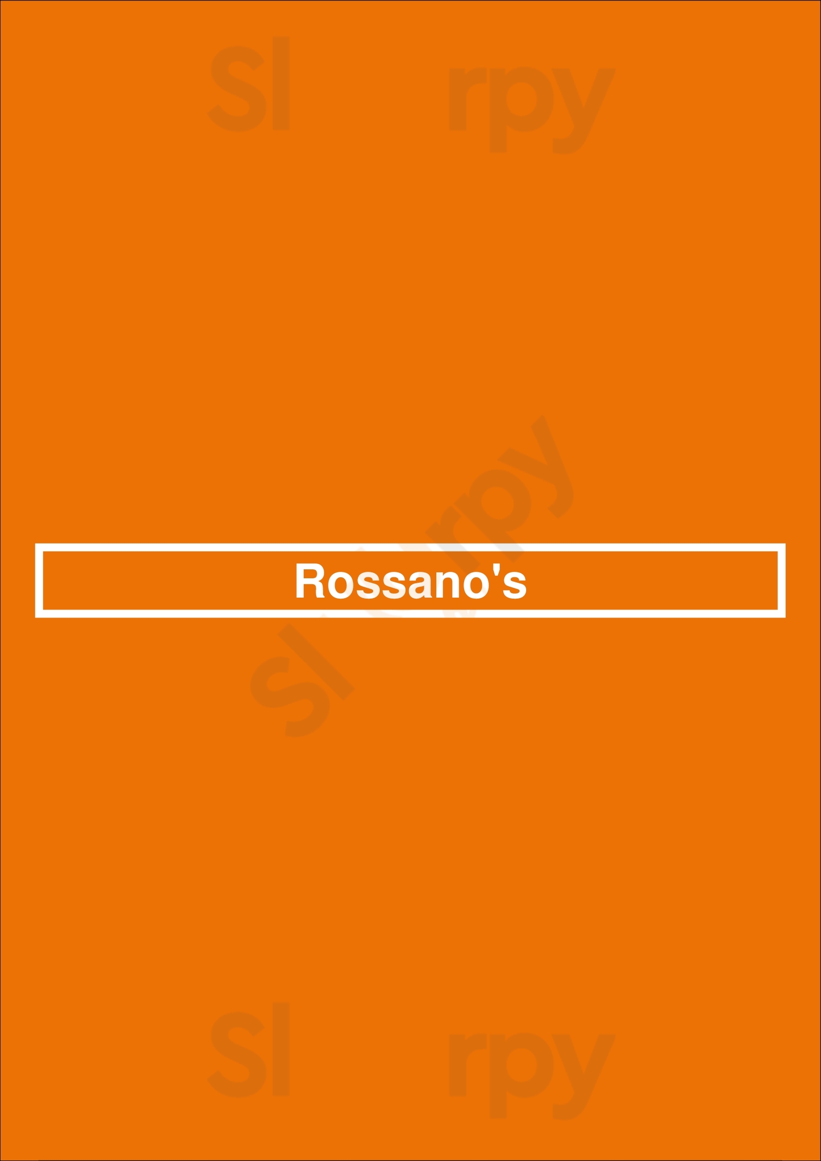 Rossano's Moncton Menu - 1