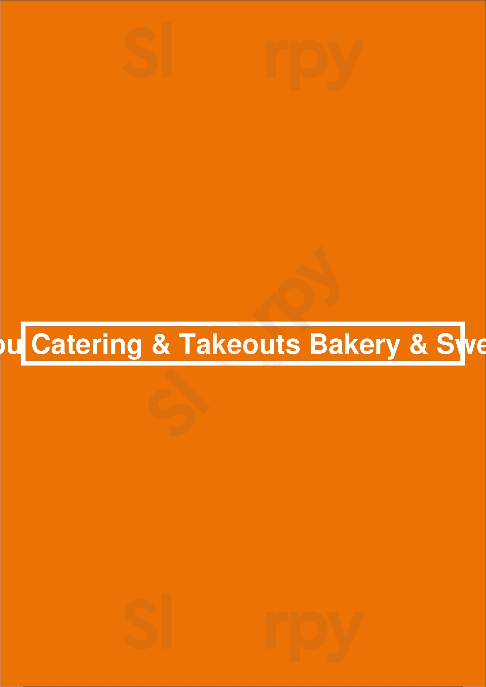 Babu Catering & Takeouts Bakery & Sweets Markham Menu - 1