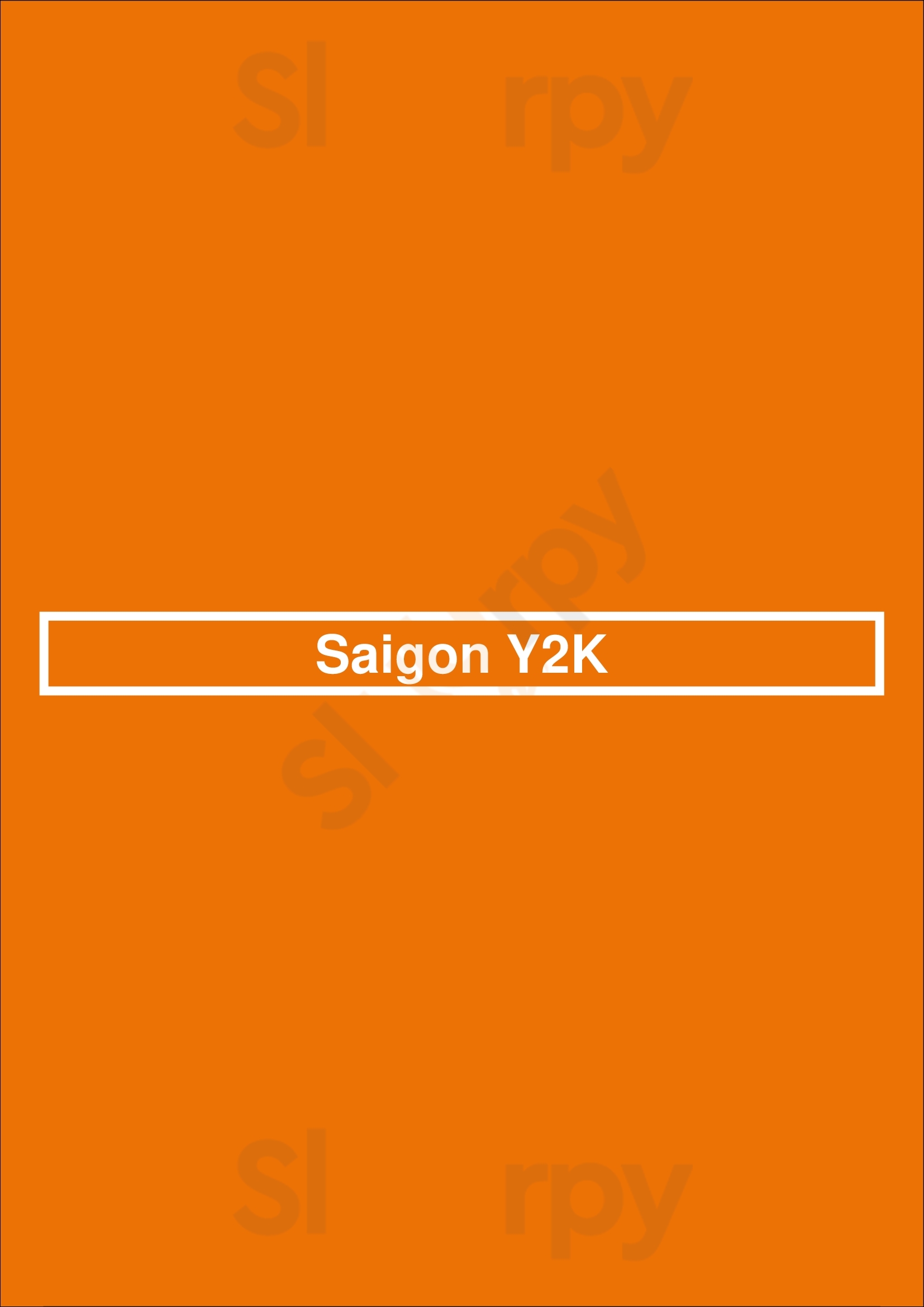 Saigon Y2k Calgary Menu - 1