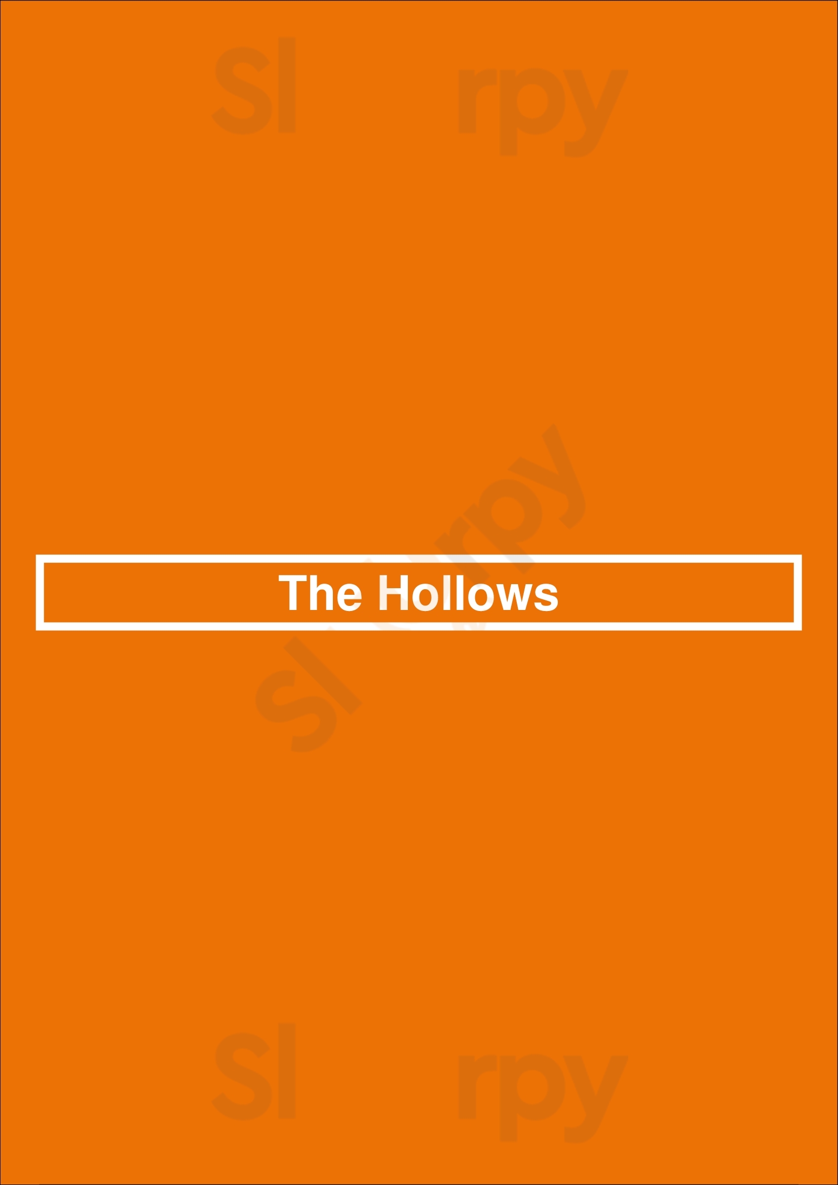 The Hollows Saskatoon Menu - 1
