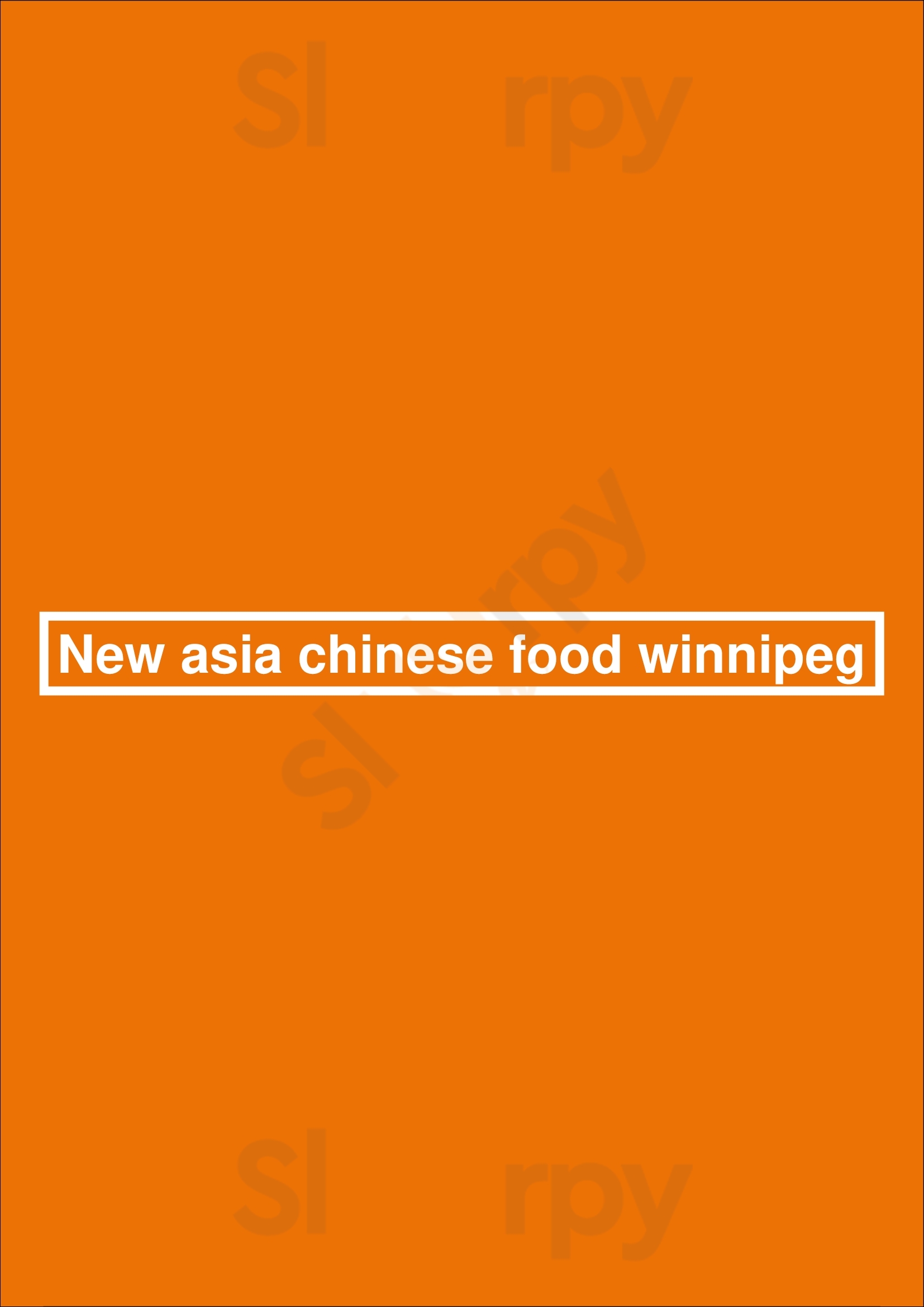 New Asia Chinese Food Winnipeg Menu - 1