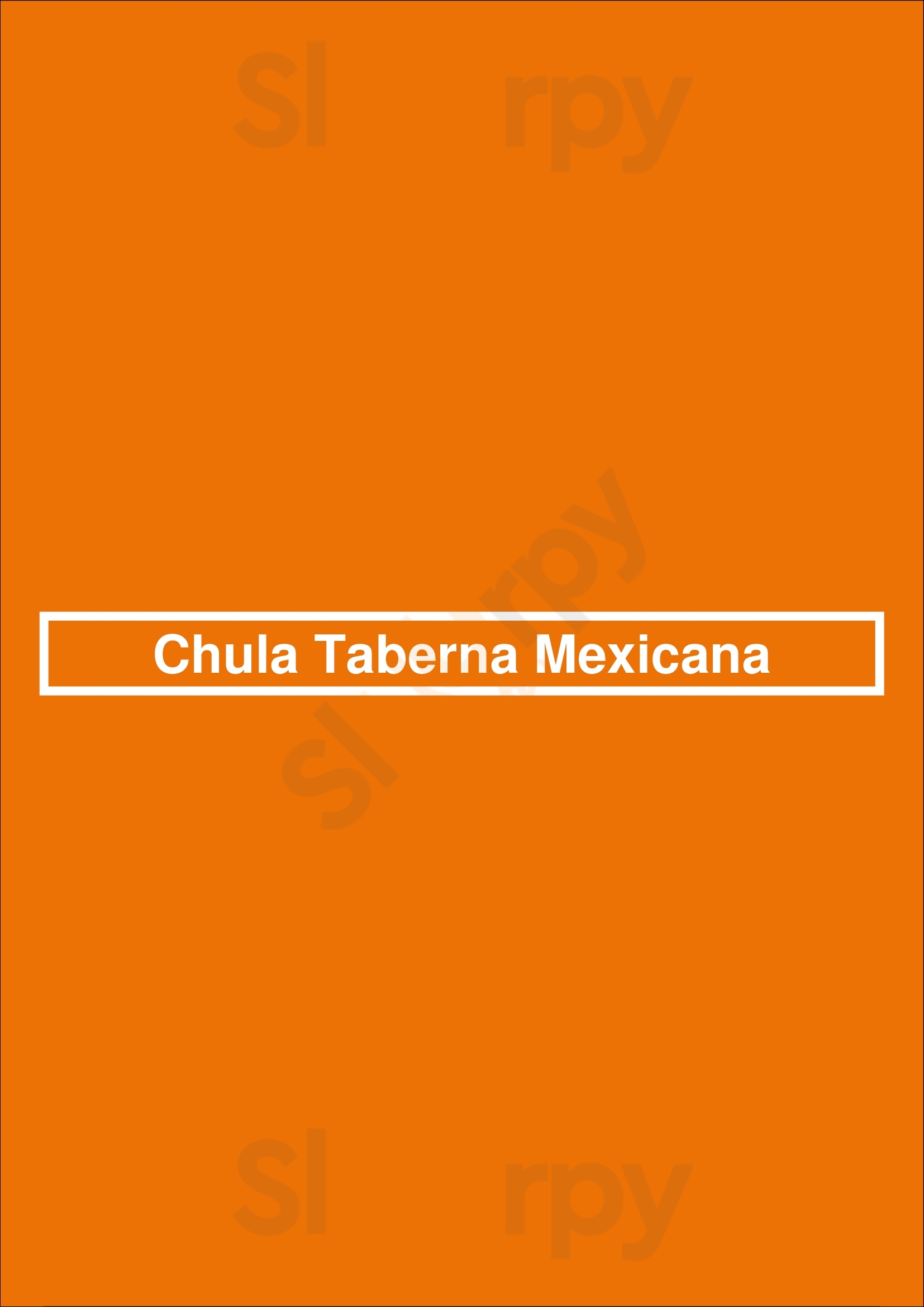 Chula Taberna Mexicana Toronto Menu - 1