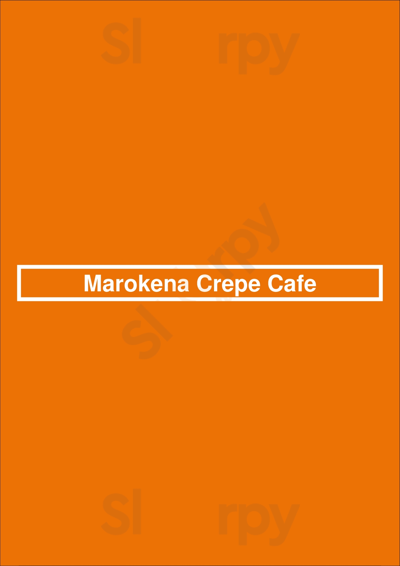 Marokena Crepe Cafe Regina Menu - 1