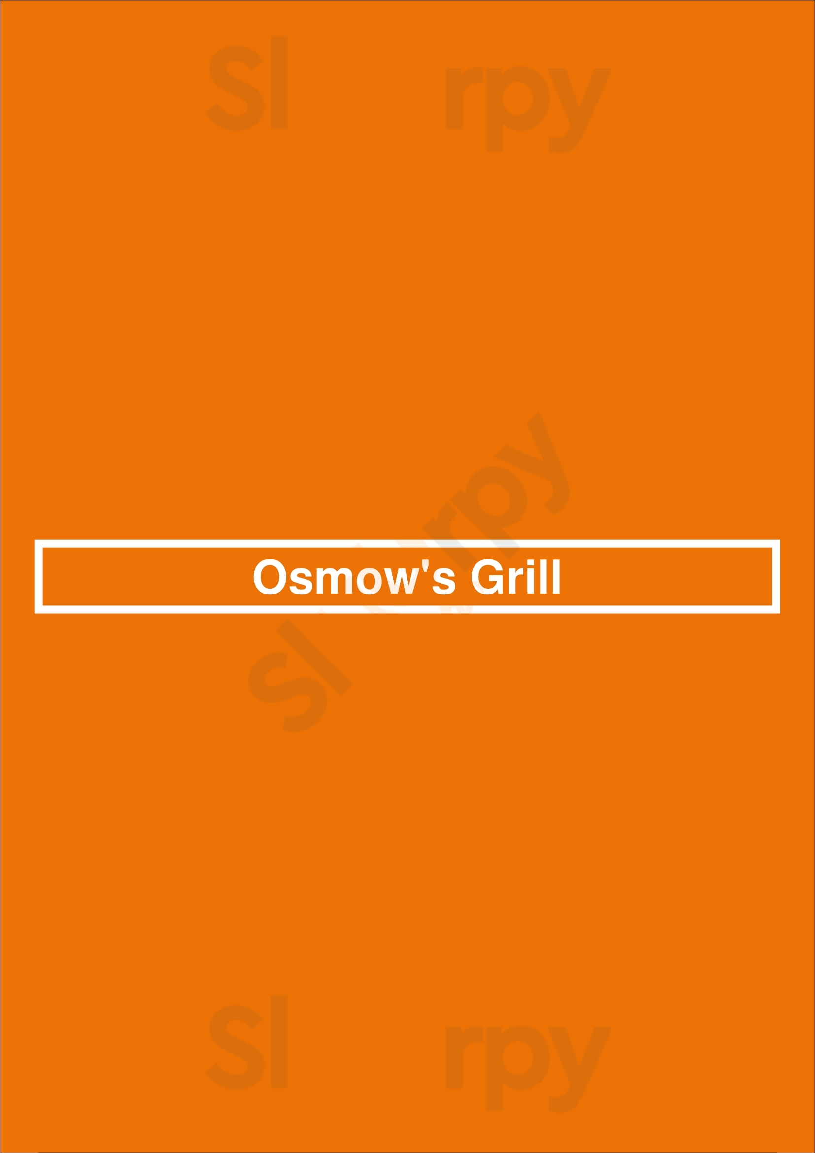 Osmow's Shawarma Mississauga Menu - 1