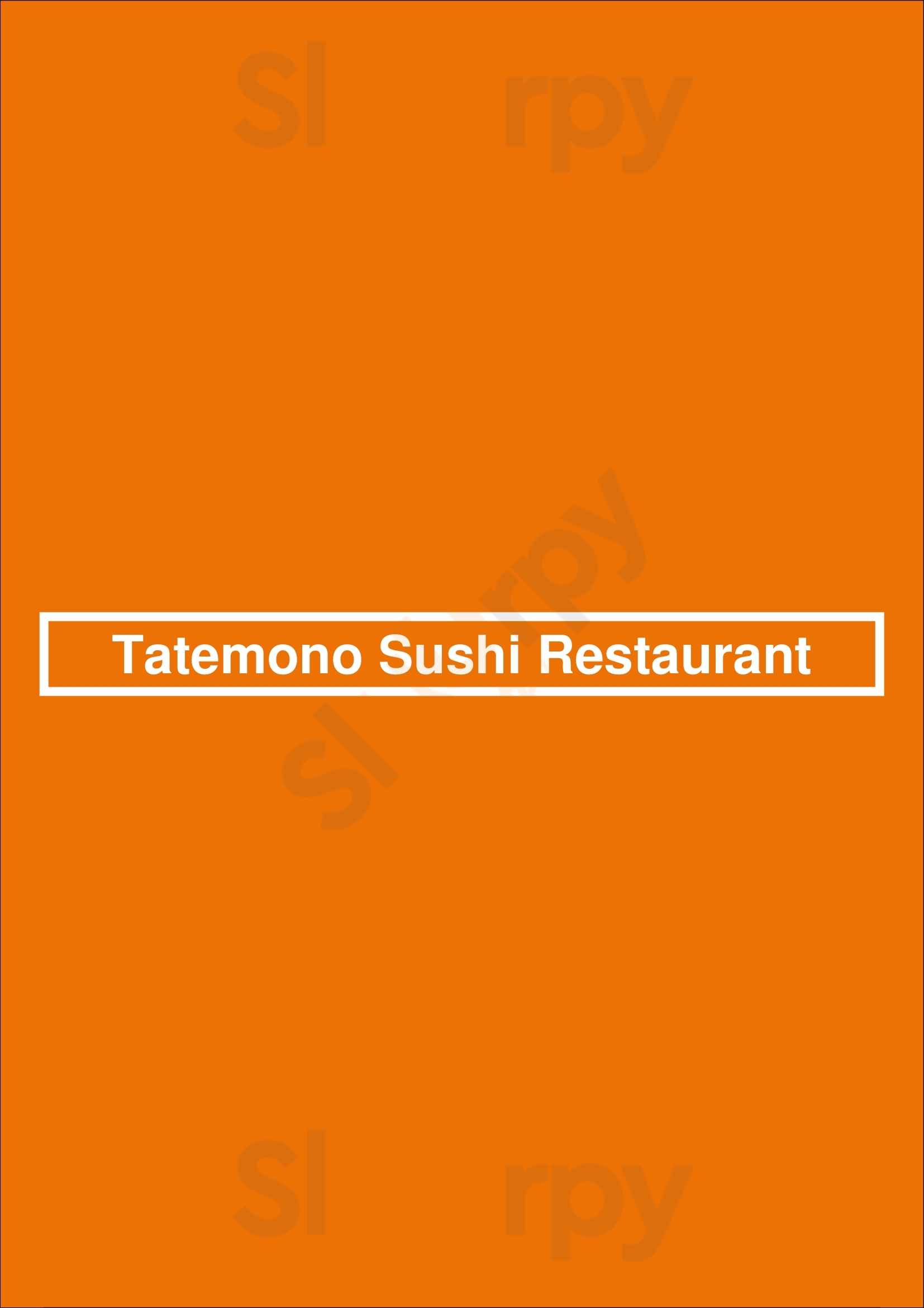 Tatemono Sushi Restaurant Whitby Menu - 1