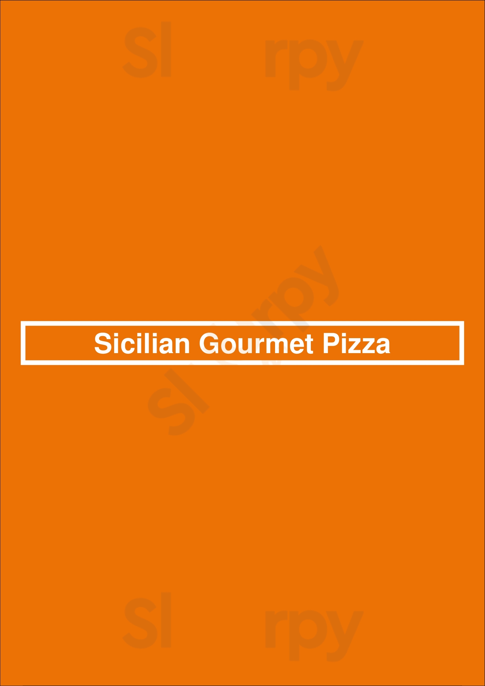 Sicilian Gourmet Pizza Barrie Menu - 1