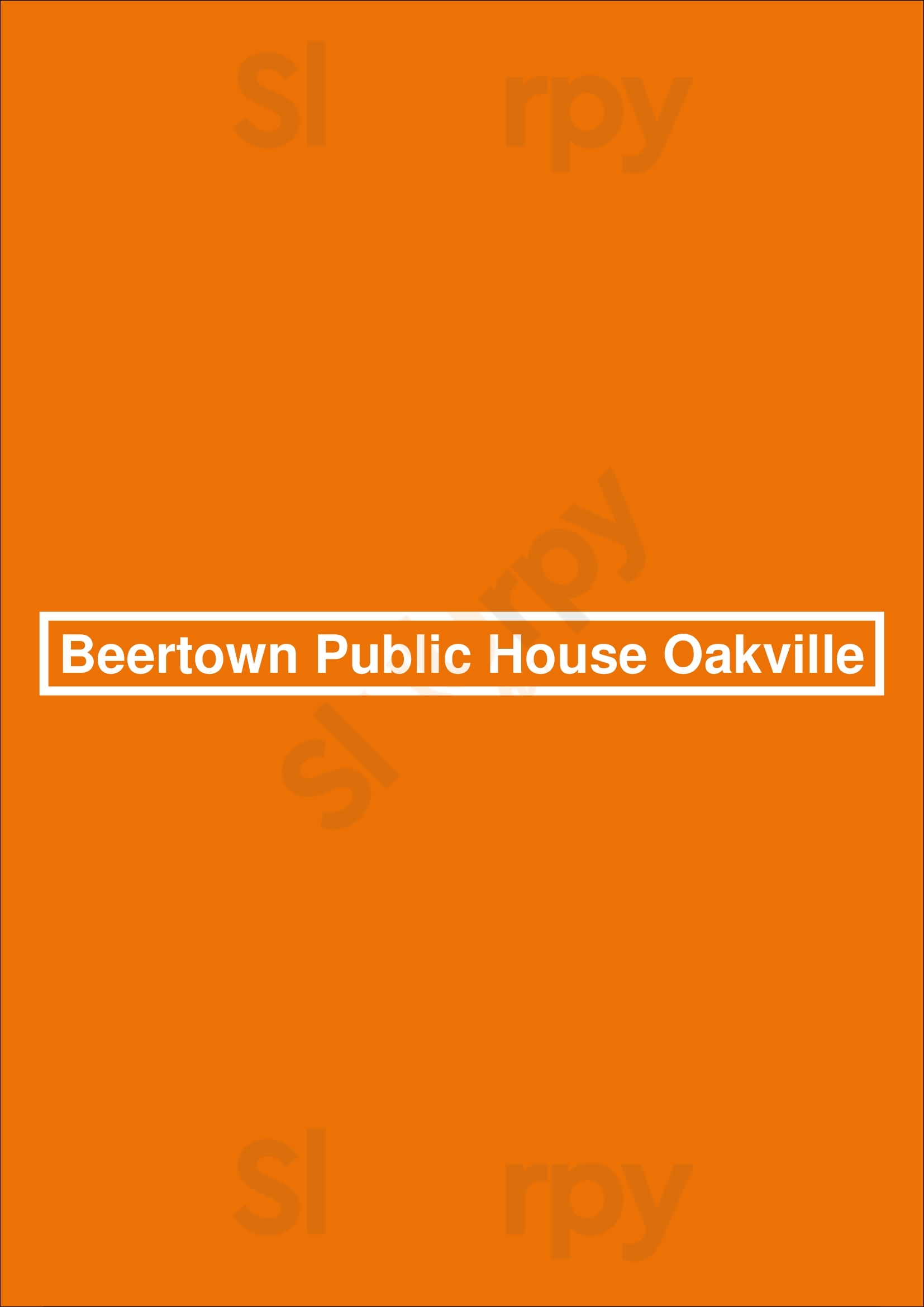 Beertown Public House Oakville Oakville Menu - 1
