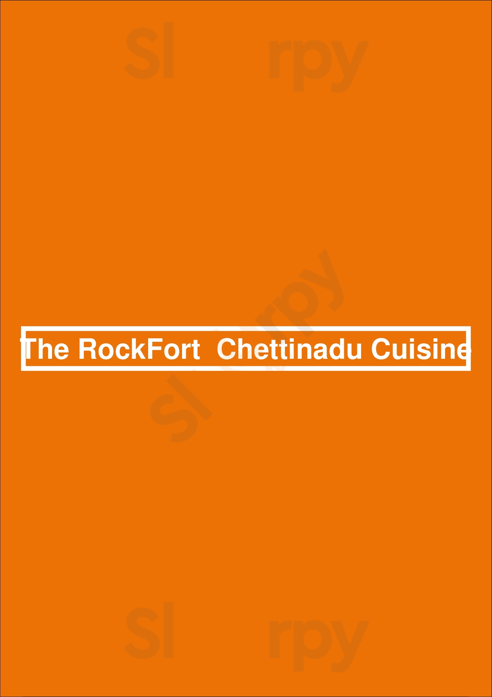 The Rockfort  Chettinadu Cuisine Calgary Menu - 1