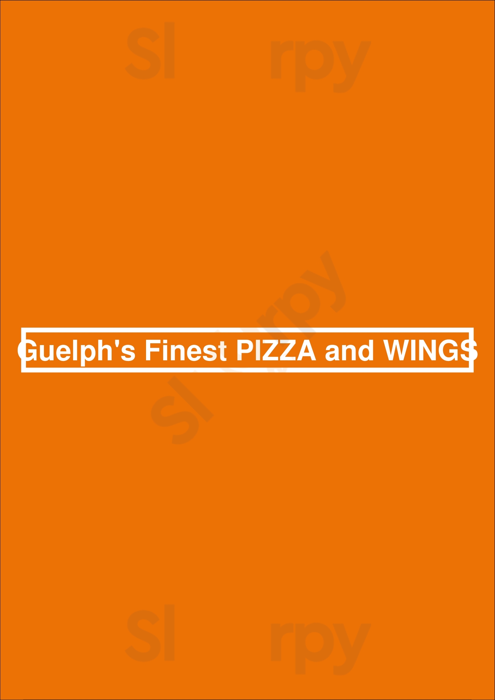 Guelph's Finest Pizza And Wings Guelph Menu - 1