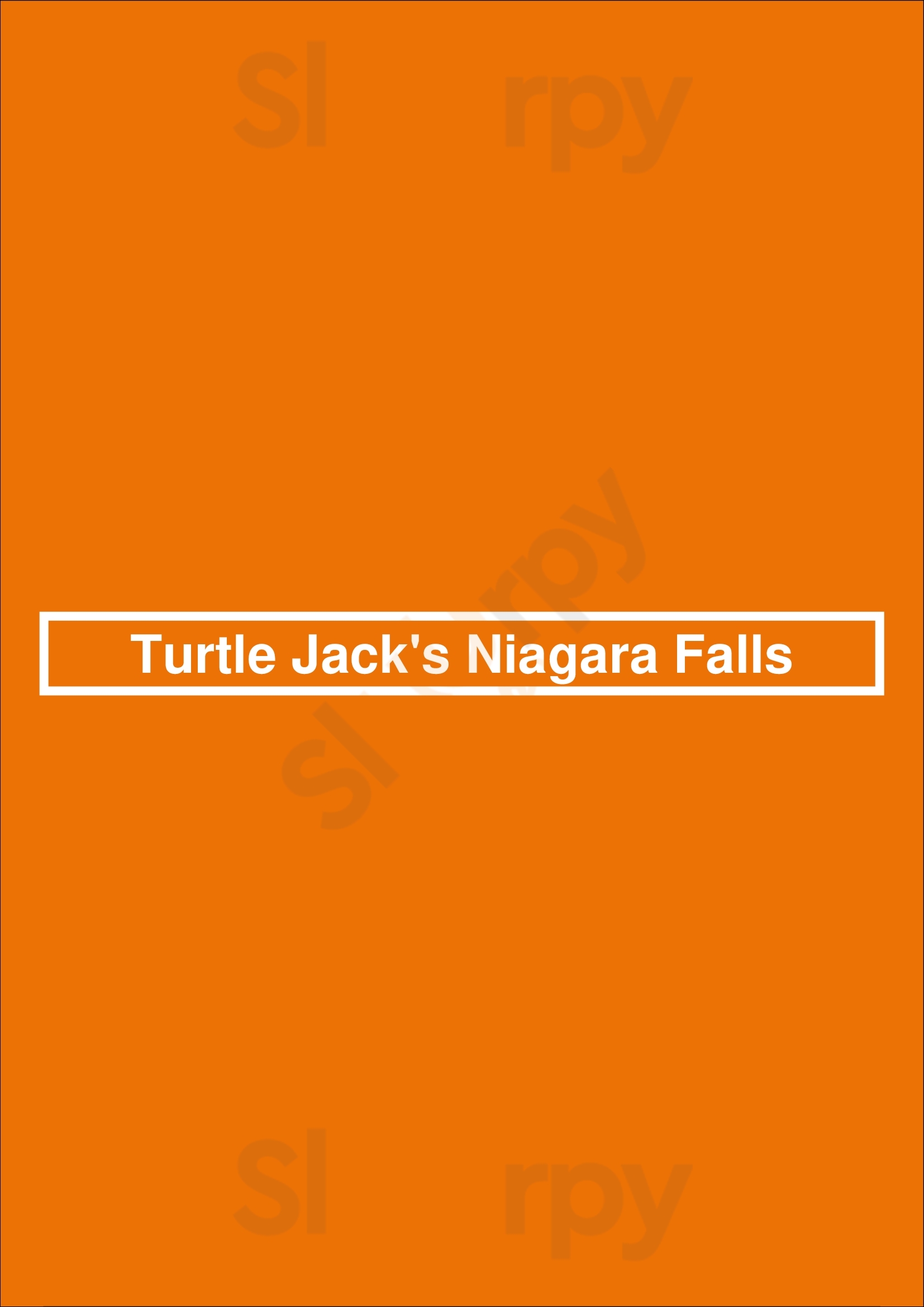 Turtle Jack's Niagara Falls Niagara Falls Menu - 1