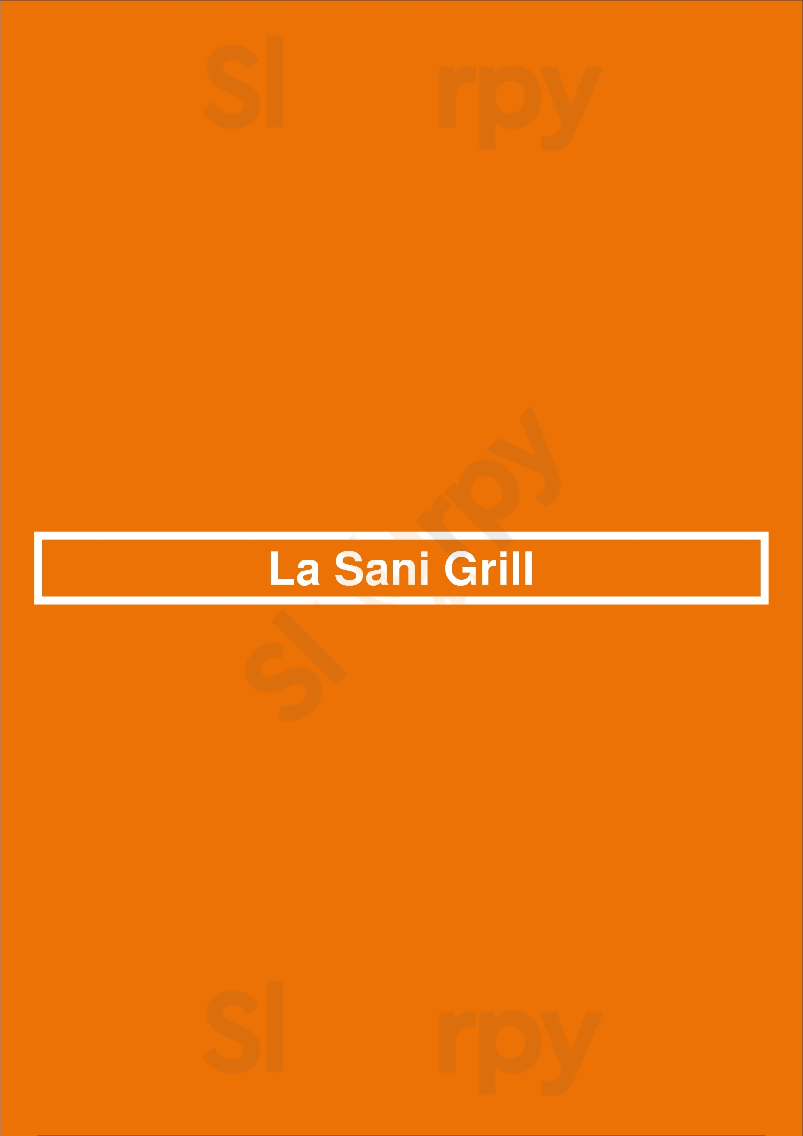 La Sani Grill Ajax Menu - 1