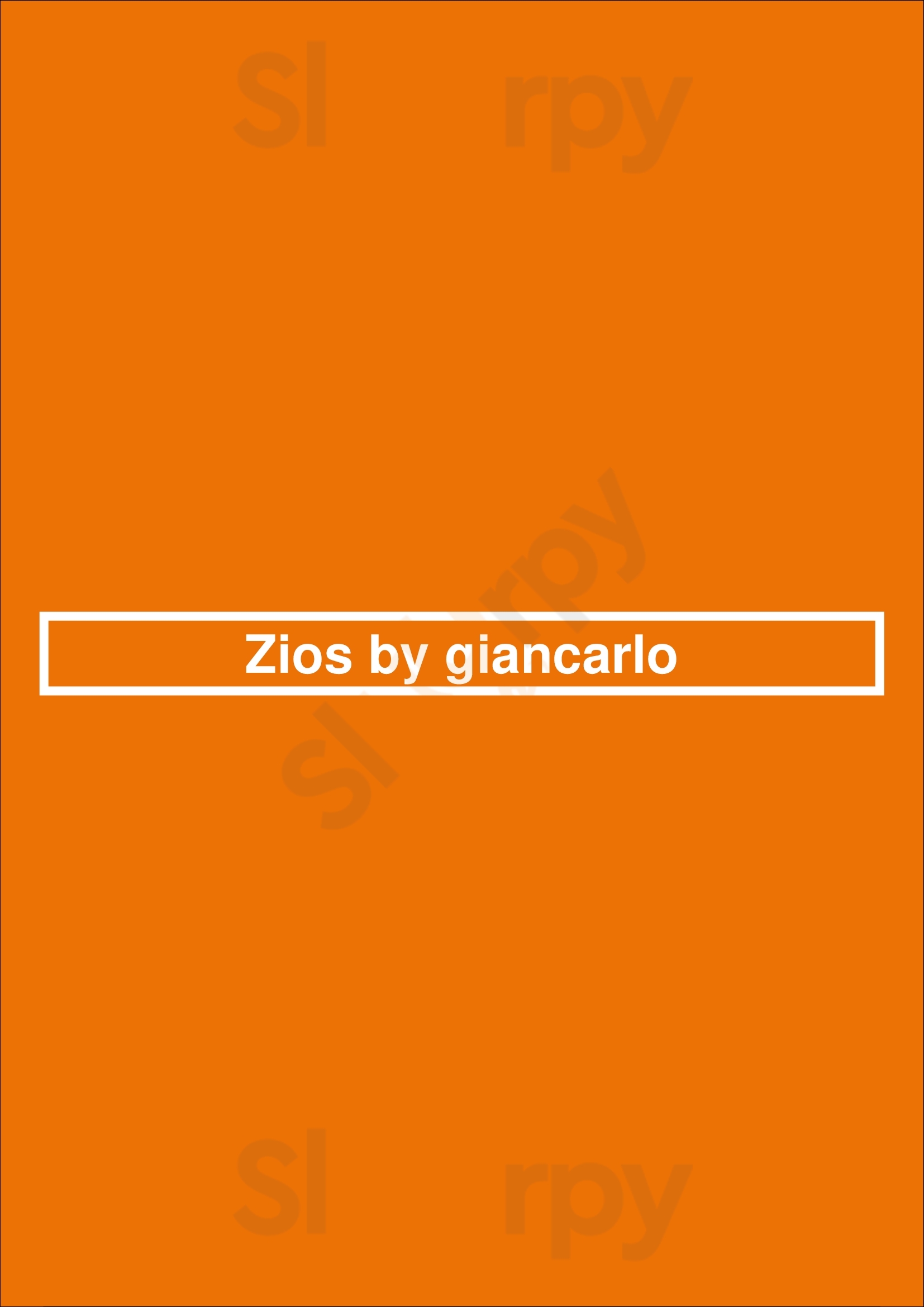 Zios By Giancarlo Barrie Menu - 1