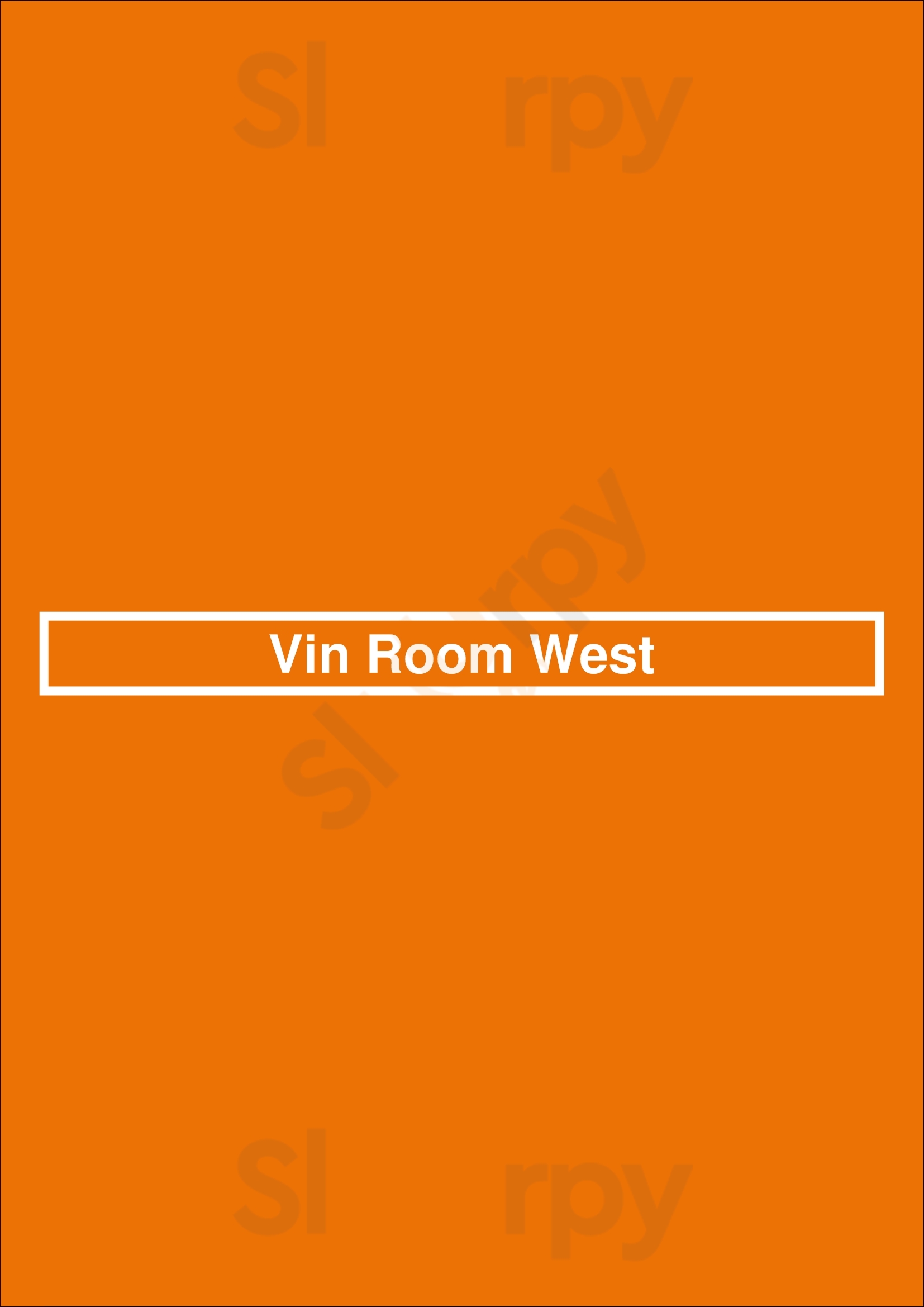Vin Room West Calgary Menu - 1
