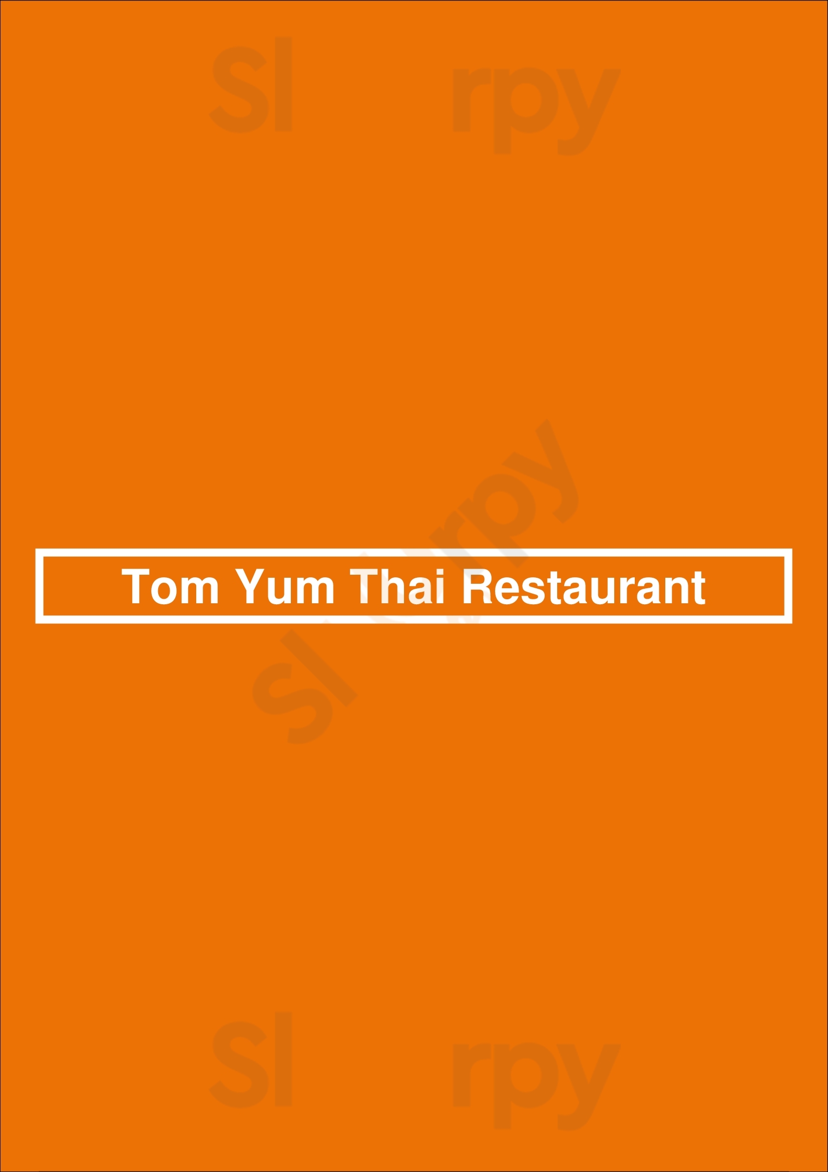 Tom Yum Thai Restaurant Winnipeg Menu - 1
