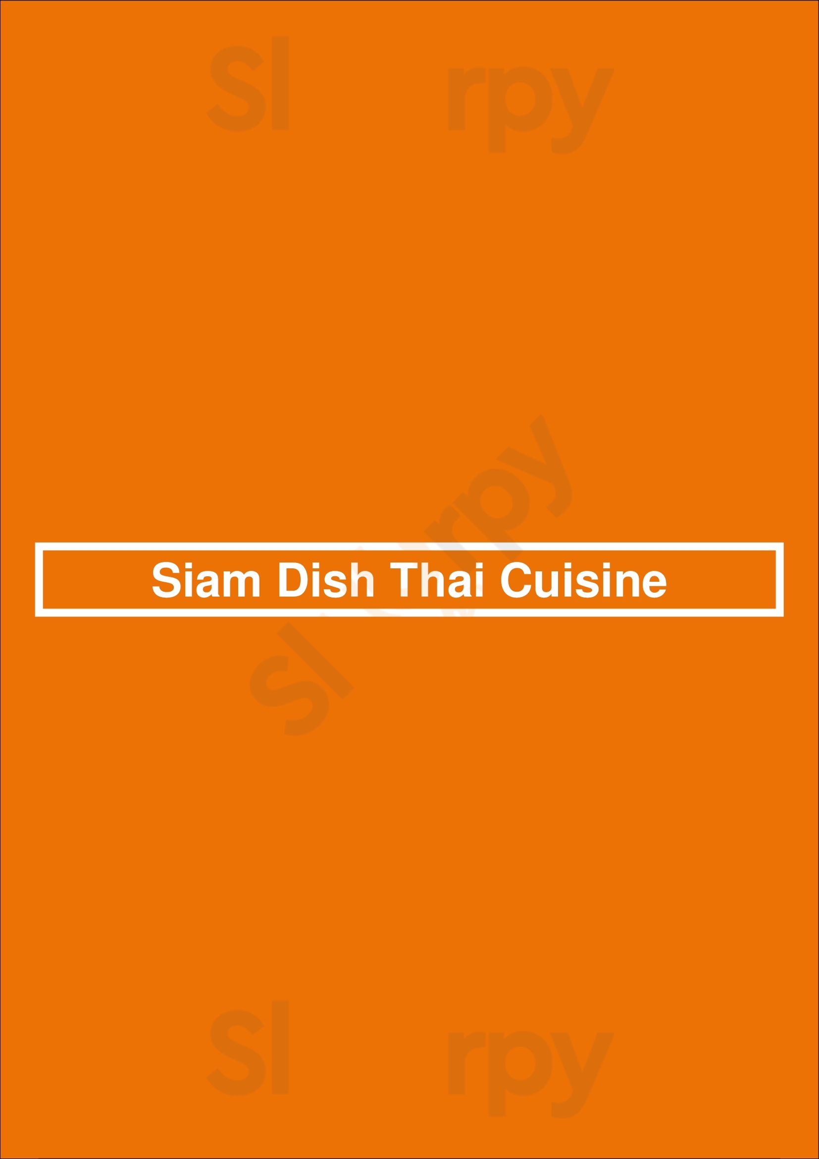 Siam Dish Thai Cuisine Burlington Menu - 1