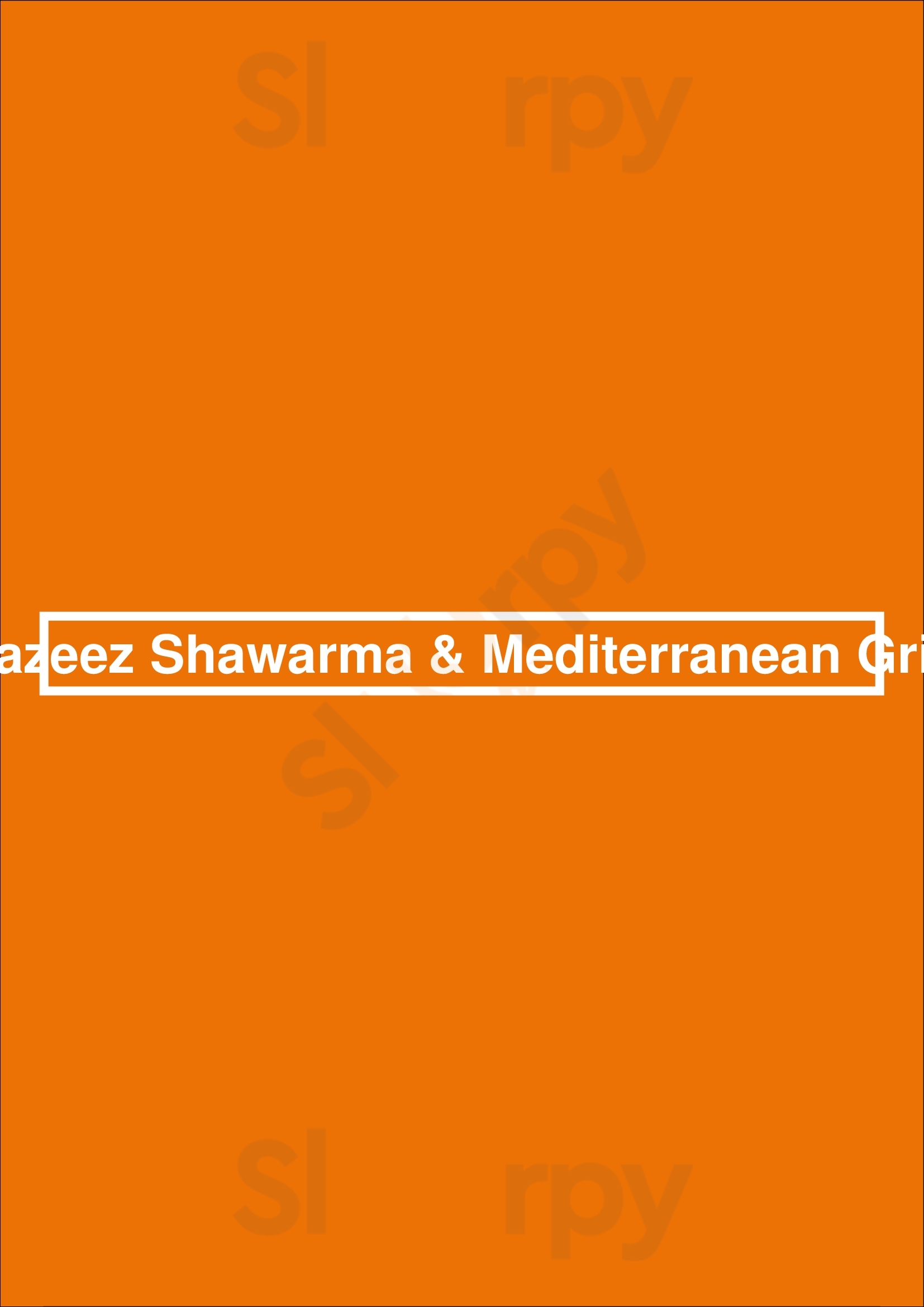 Lazeez Shawarma & Mediterranean Grill Milton Menu - 1