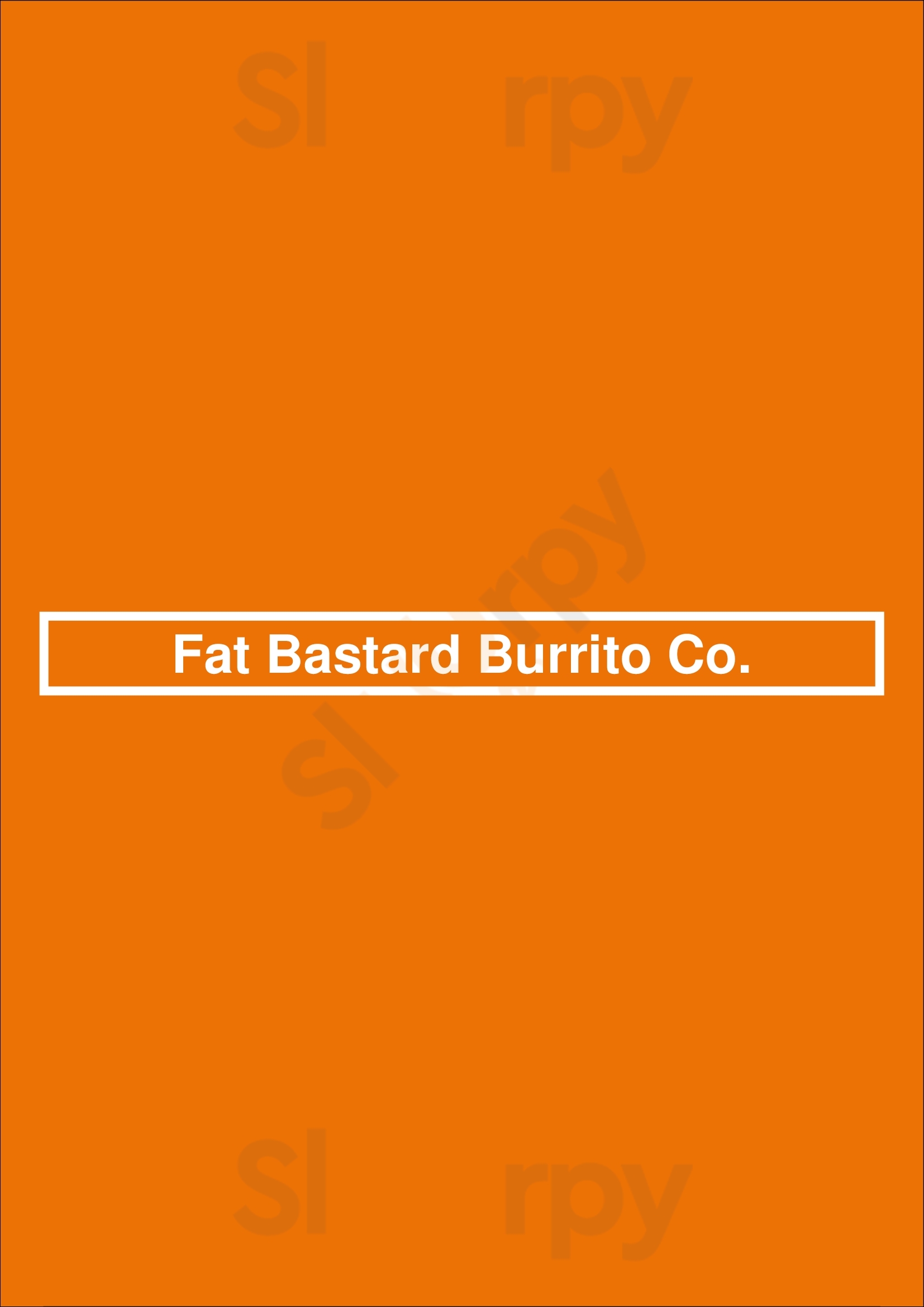 Fat Bastard Burrito Co. Guelph Menu - 1